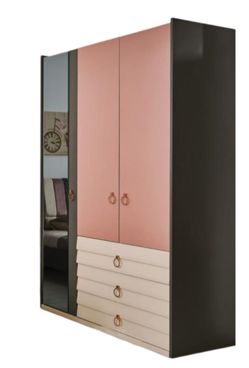 Xlmoebel Kleiderschrank Neuer Luxusschrank aus Holz und Glas für das moderne Schlafzimmer (1-St., Kleiderschrank) Hergestellt in Europa