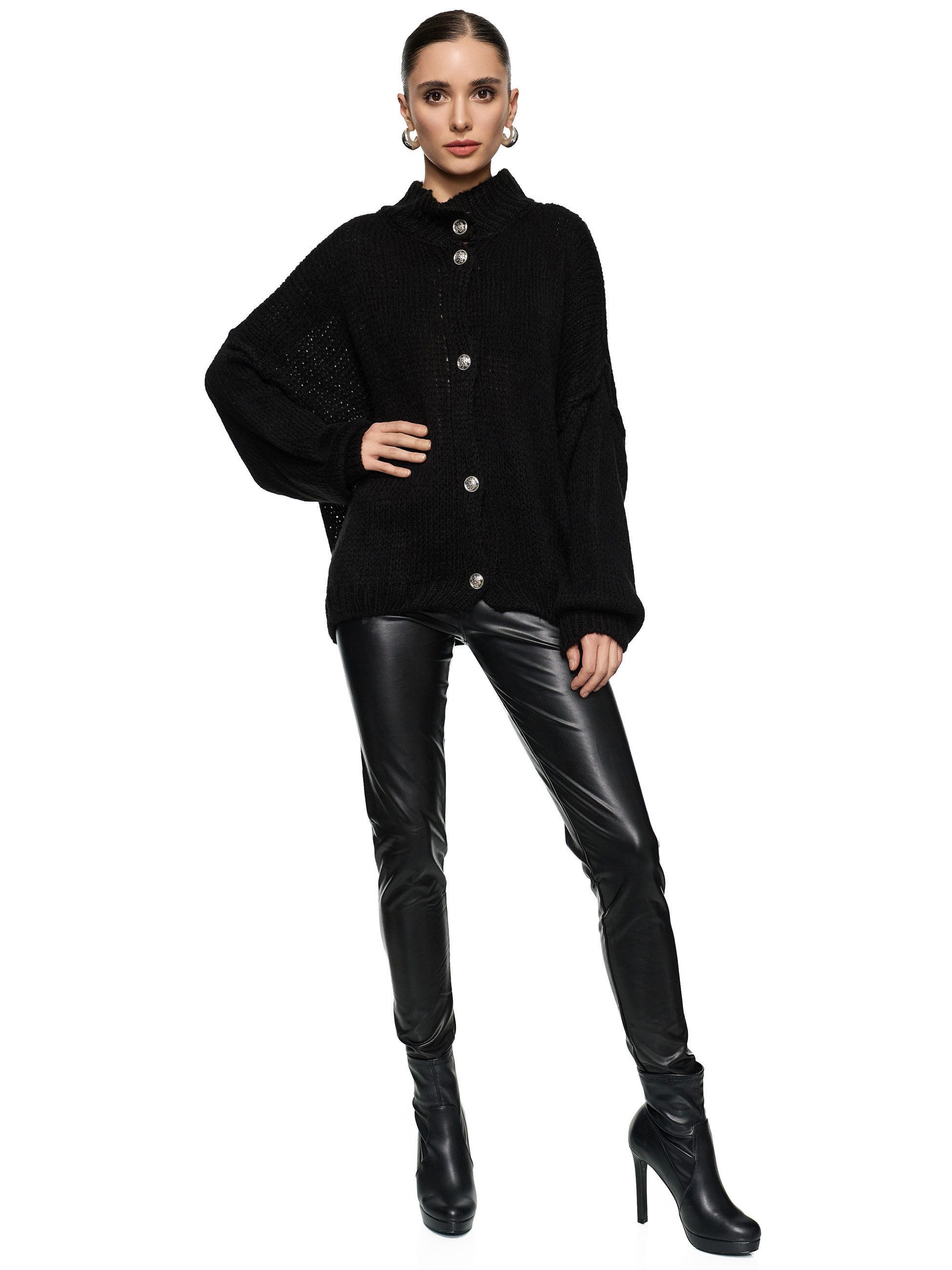 Worldclassca Cardigan WORLDCLASSCA Damen Cardigan Oversize Strickjacke mit Knöpfen Fashion Neue Kollektion - Stilvolle und gemütliche Strickmode für Damen – Bild 3 von 3
