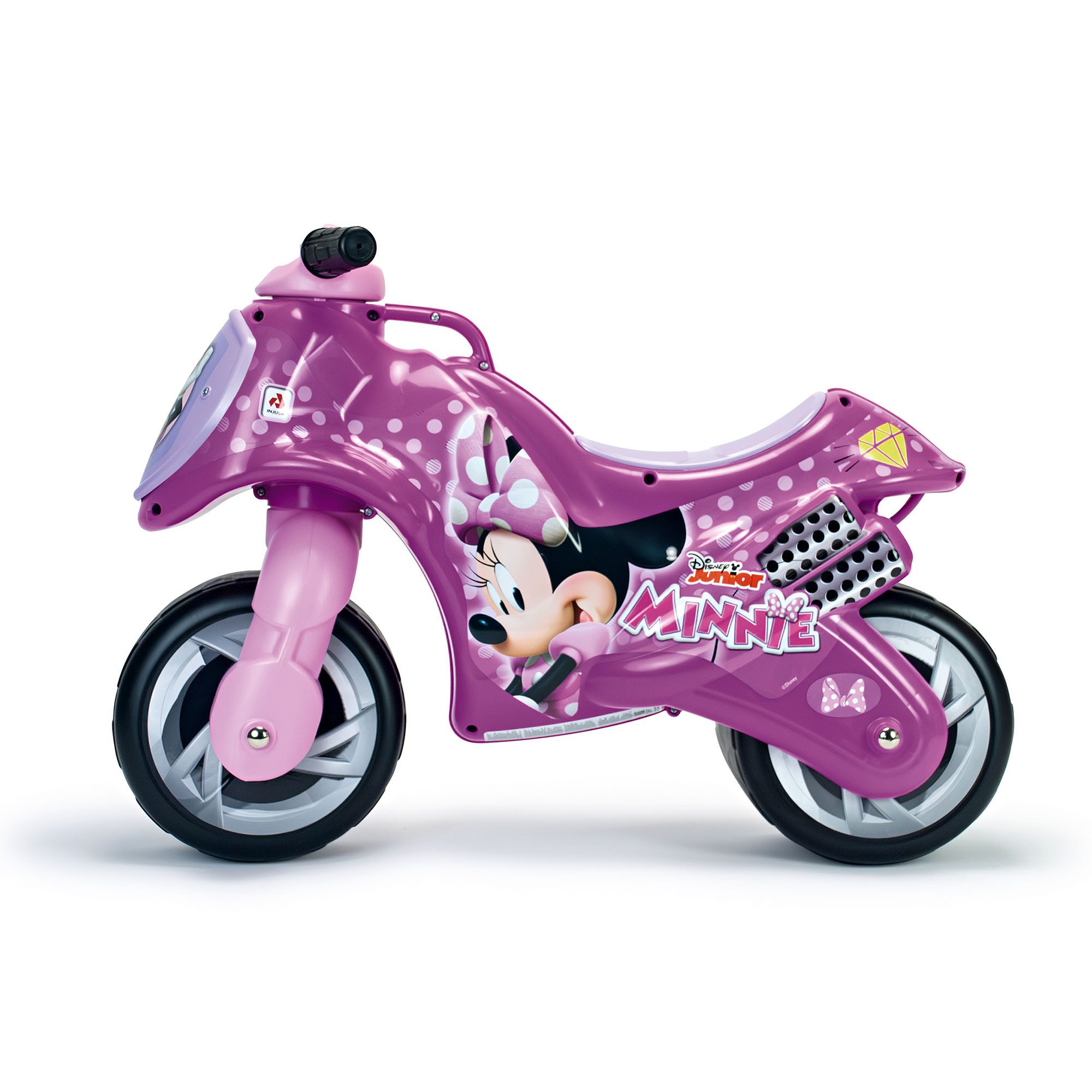 INJUSA Rutschmotorrad Minnie Mouse Moto, Kinder Rutschmotorrad in Rosa, breite Räder & Tragegriff, ab 1,5 J.