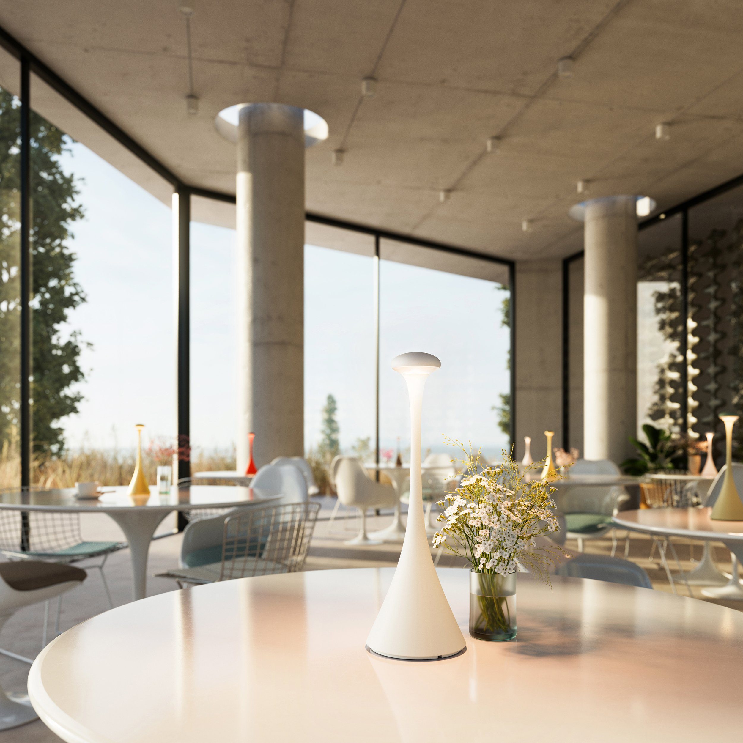 SIGOR LED Tischleuchte Akku-Tischleuchte NUDROP schneeweiß, Dimmbar, LED fe günstig online kaufen