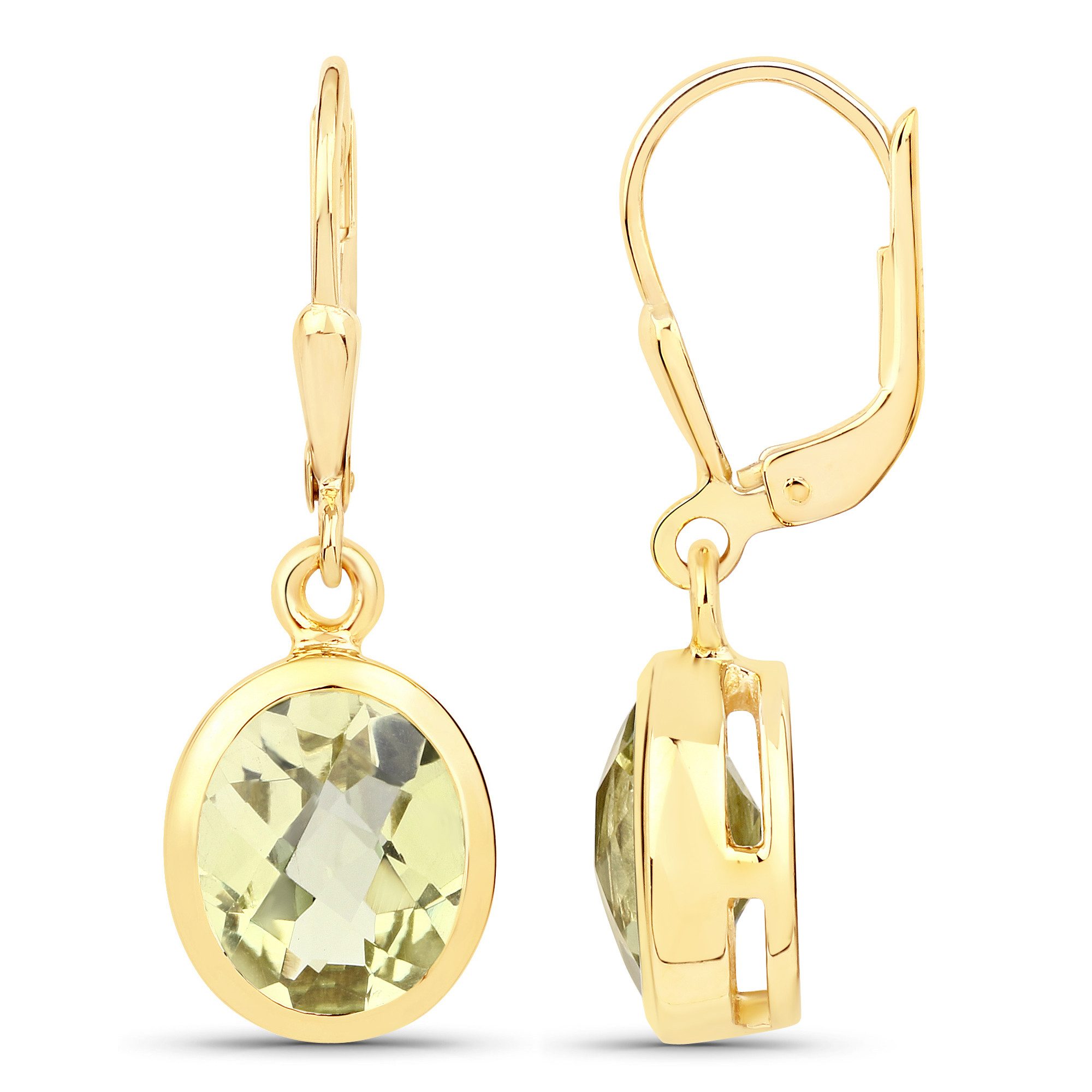 Vira Jewels Paar Ohrhänger 925-Sterling Silber vergoldet Glänzend Lemon Qua günstig online kaufen