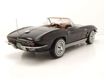 Norev Modellauto Chevrolet Corvette C2 Sting Ray Convertible 1963 schwarz Modellauto, Maßstab 1:18