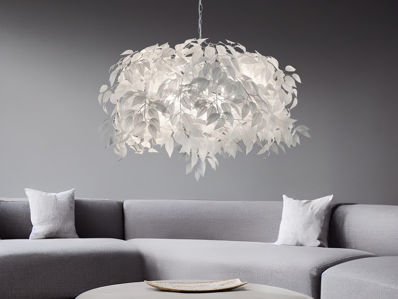 Reality Leuchten LED Pendelleuchte, Dimmfunktion, LED wechselbar, Warmweiß, groß-e ausgefallen-e Designer-lampe über Esstisch hängend Ø 70cm