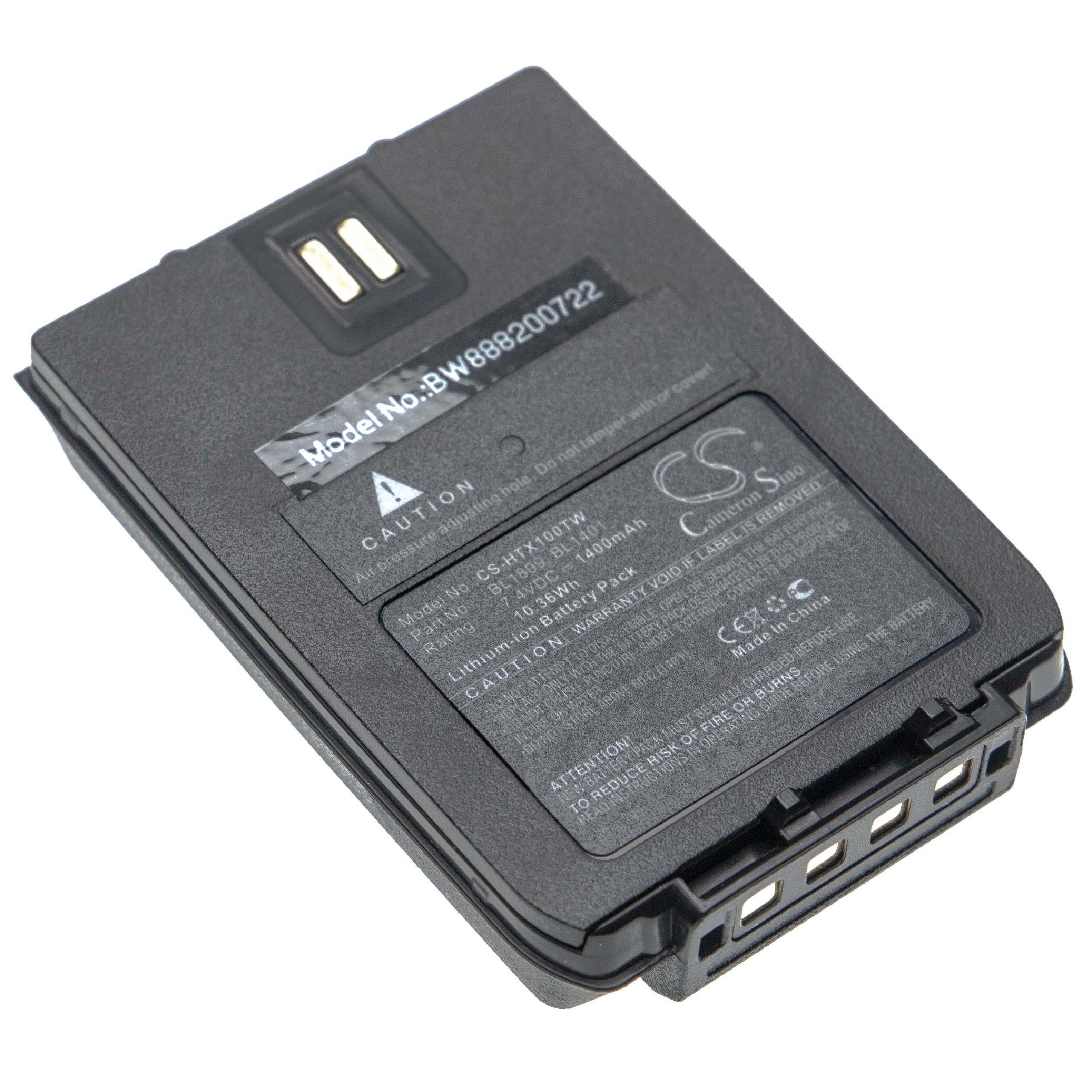 vhbw Ersatz für Hytera BL1809 für Akku Li-Ion 1400 mAh (7,4 V)