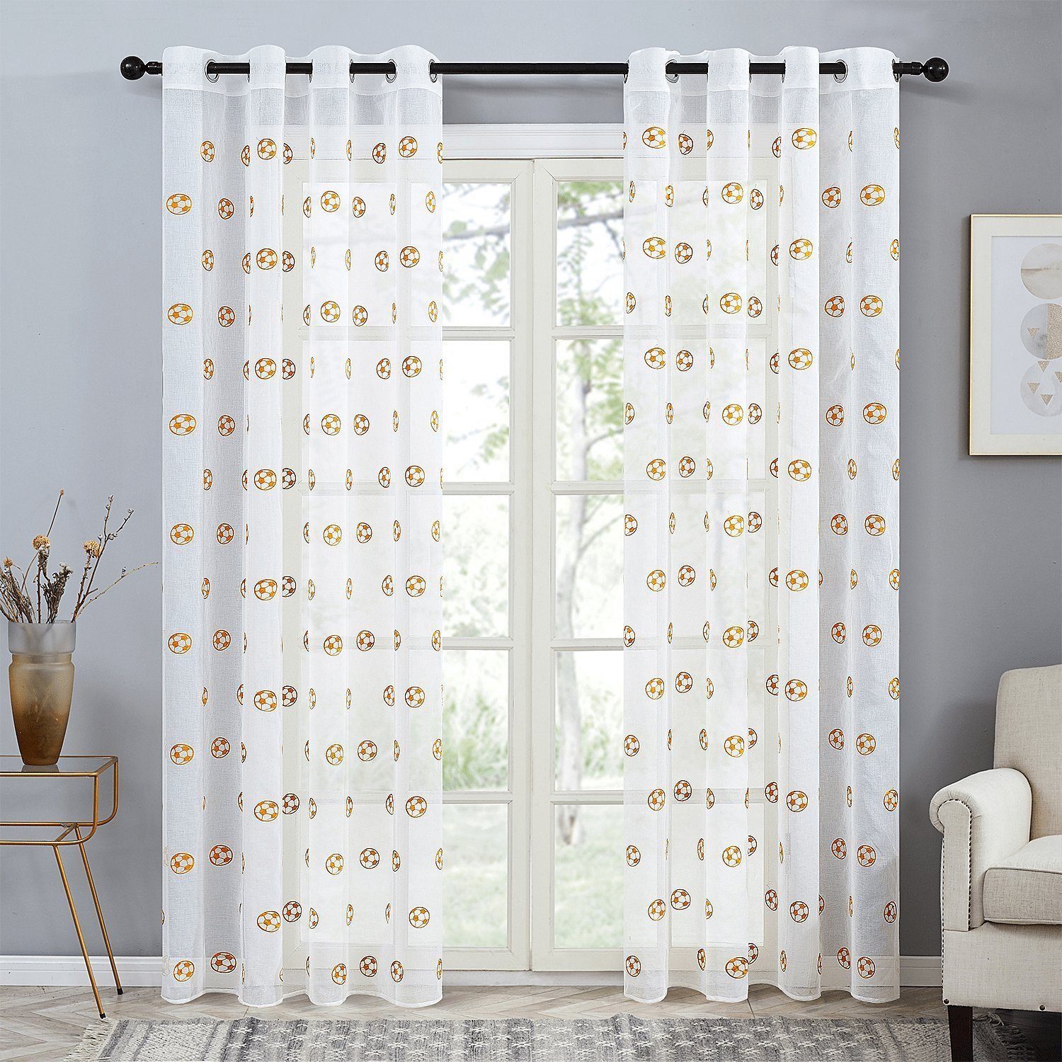 BYSURE Gardine, Ösen (2 St), halbtransparent, günstig online kaufen