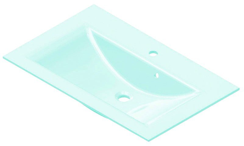 FACKELMANN Einbauwaschbecken Glas, Glas, Breite 80 cm