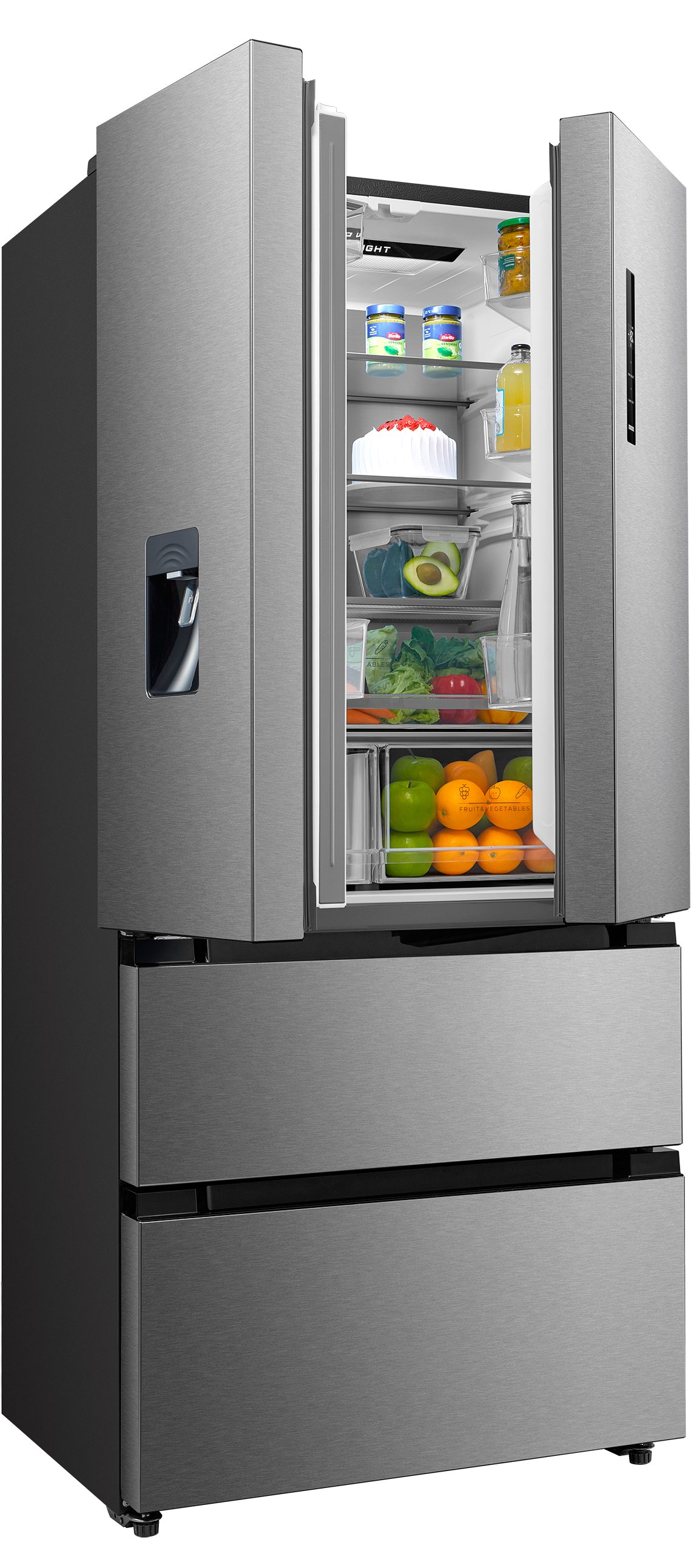 Hanseatic French Door HFD18983CWDI, 190 cm hoch, 83 cm breit, Wasserspender mit Wassertank