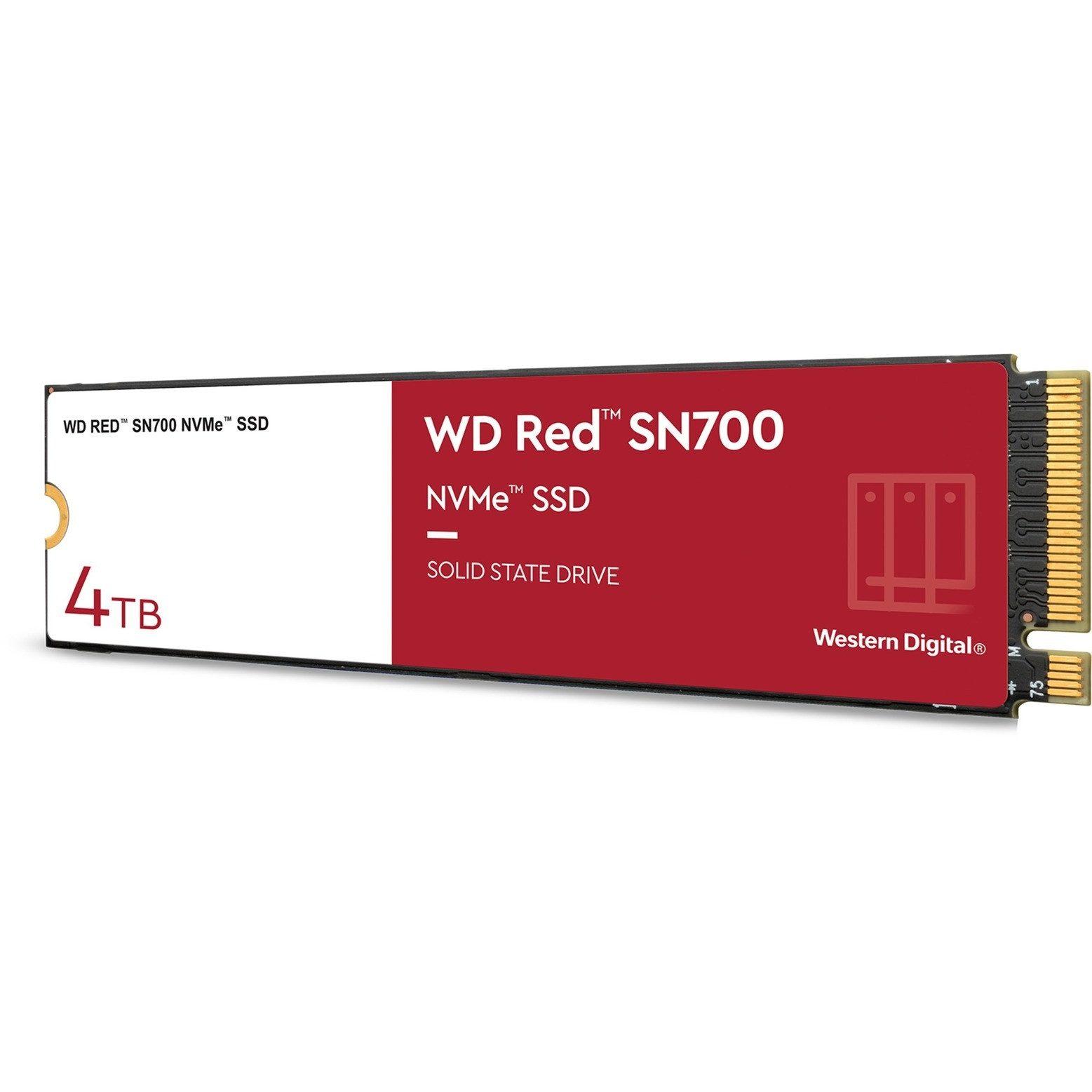 Western Digital SN700 NAS 4TB M.2 2280 NVMe SSD 4000GB interne SSD (4 TB) M.2" 3400 MB/S Lesegeschwindigkeit, 3100 MB/S Schreibgeschwindigkeit, NAS-optimiert, PCIe Gen3 x4, NVMe, 5100 TBW Endurance
