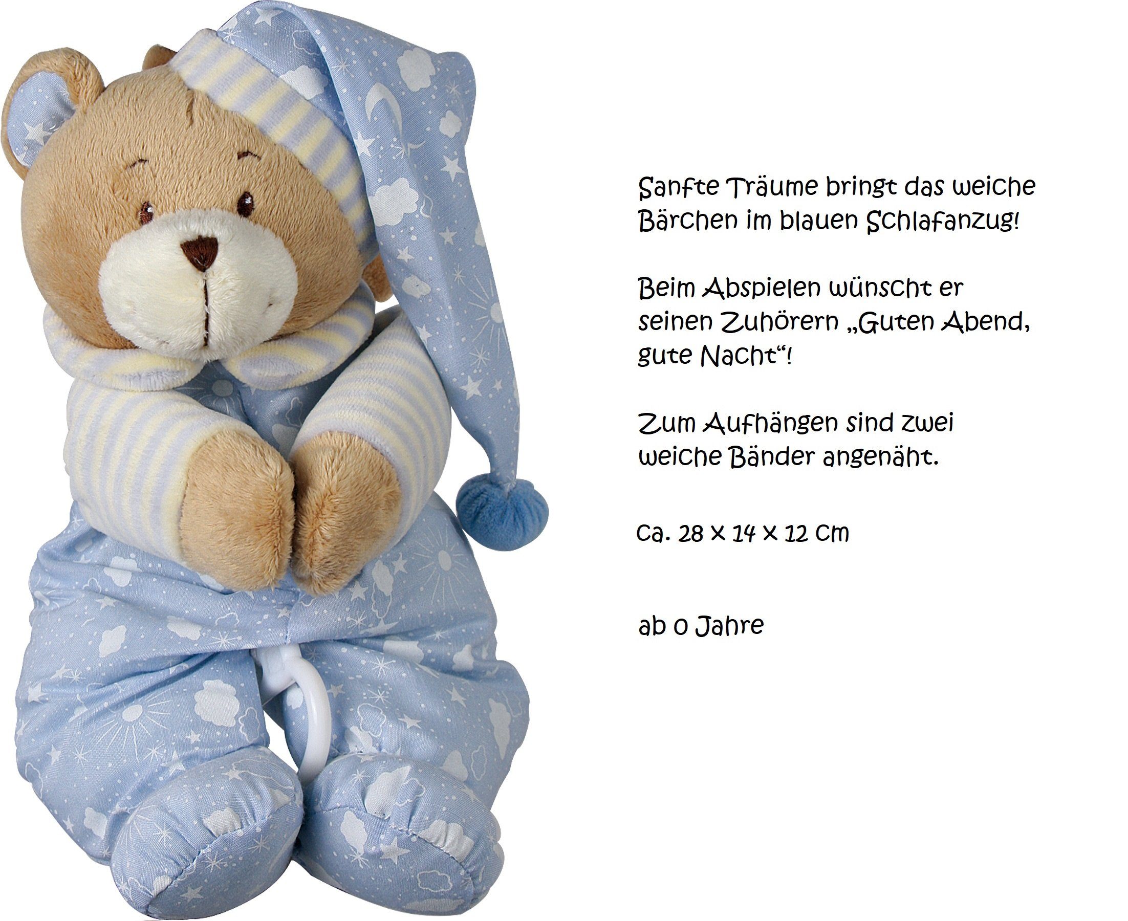 Windeltorte Geschenk dubistda-WINDELTORTEN- a blau, Bär It´s Geburt Babyparty boy, Neugeborenen-Geschenkset Spieluhr