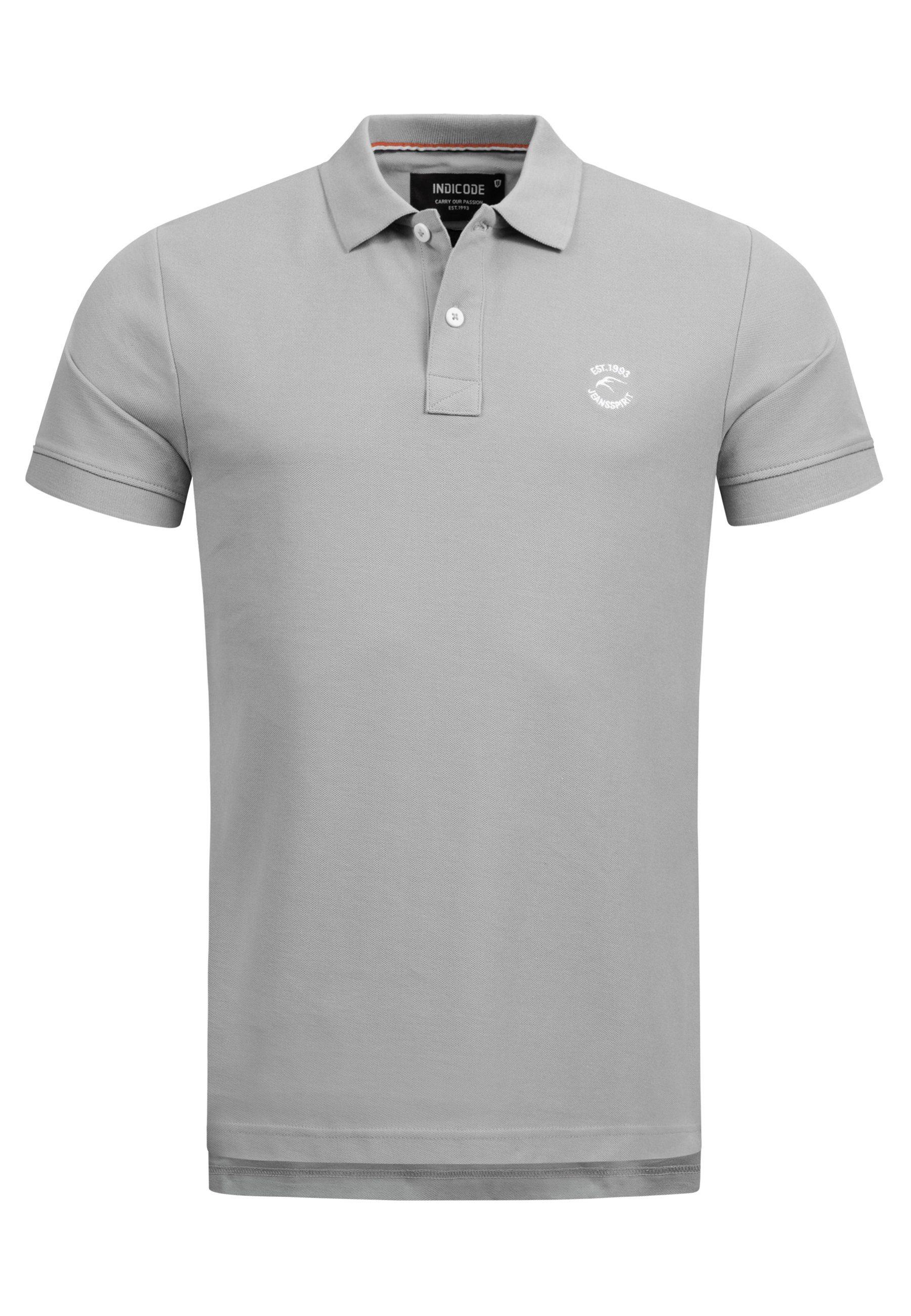 Indicode Poloshirt Wadim mit feiner Logo-Stickerei günstig online kaufen