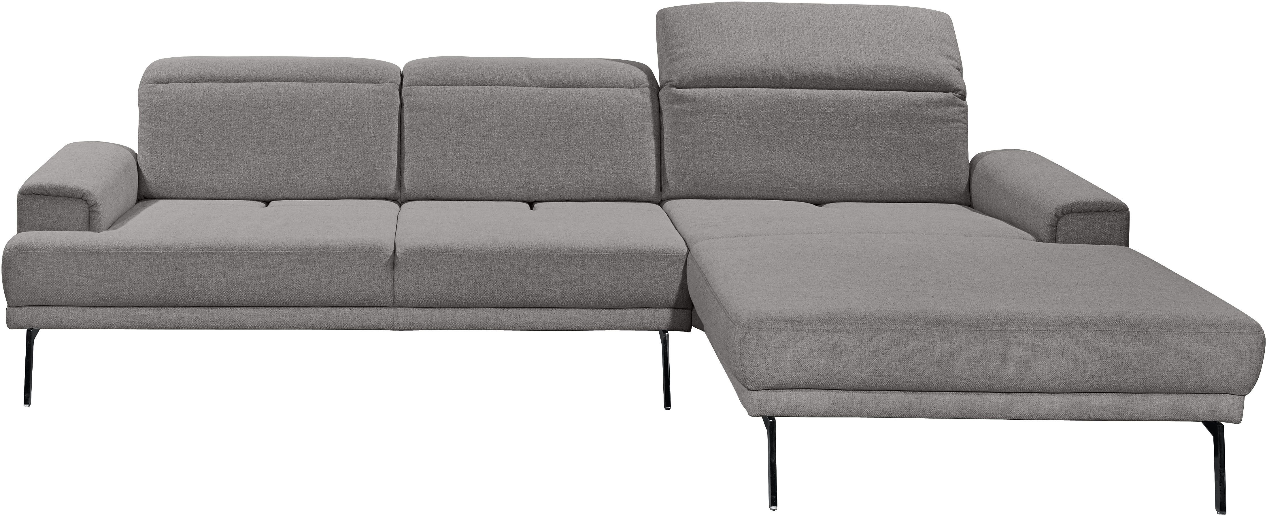 Musterring Ecksofa MR 4580, mit Kopf- und Sitztiefenverstellung, Metallfuß chrom, 288 x 193/220cm