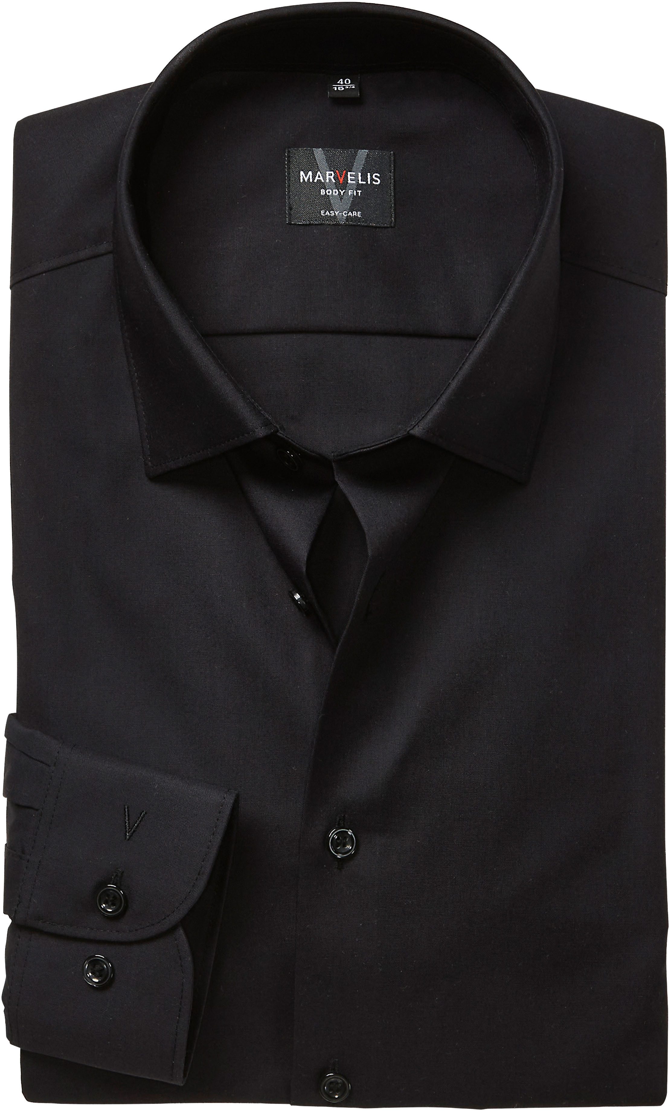 MARVELIS Langarmhemd Kentkragen, Businesshemd, körpernah günstig online kaufen