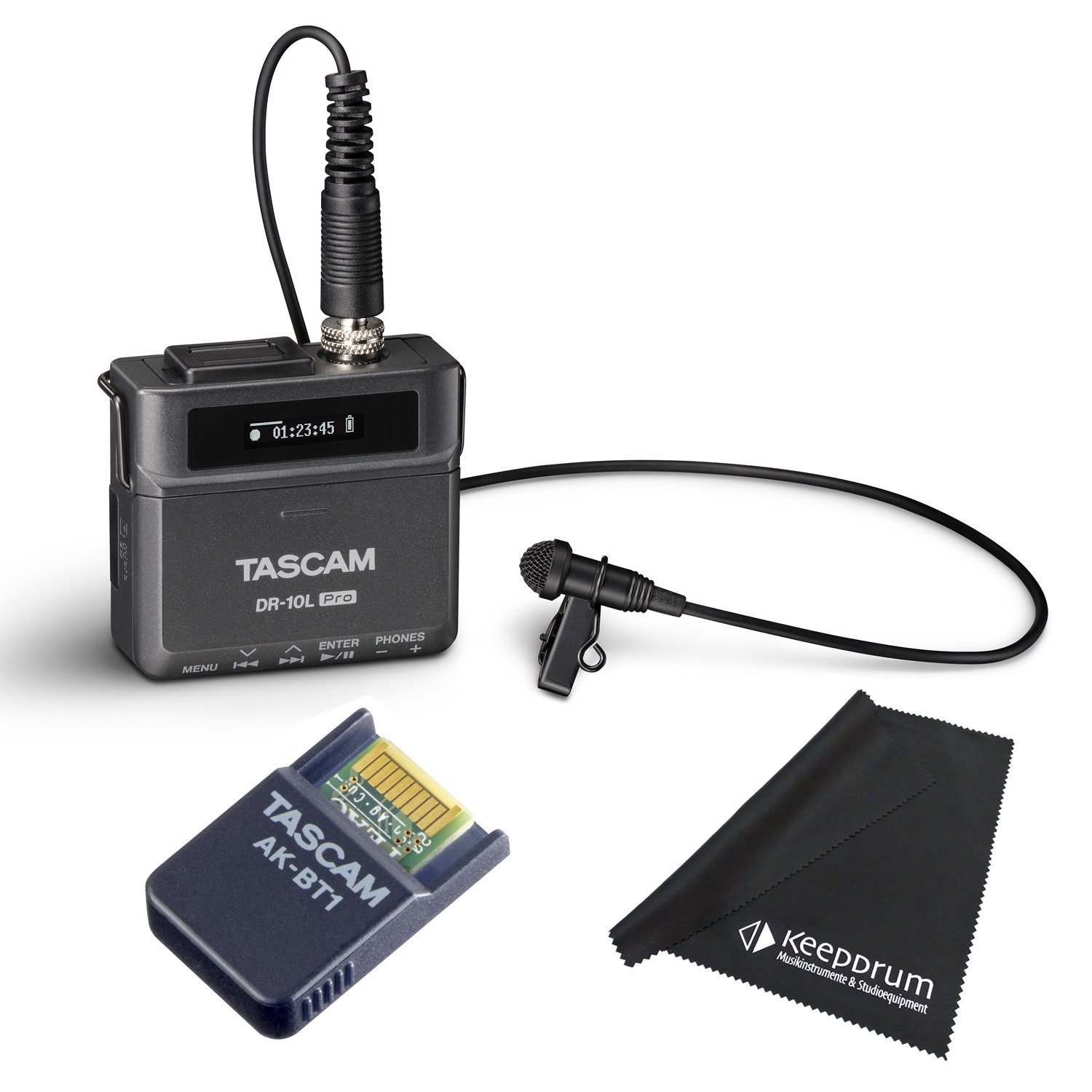 Tascam Tascam DR-10L Pro Lavalier-Recorder mit Adapter Digitales Aufnahmegerät (Recorder)