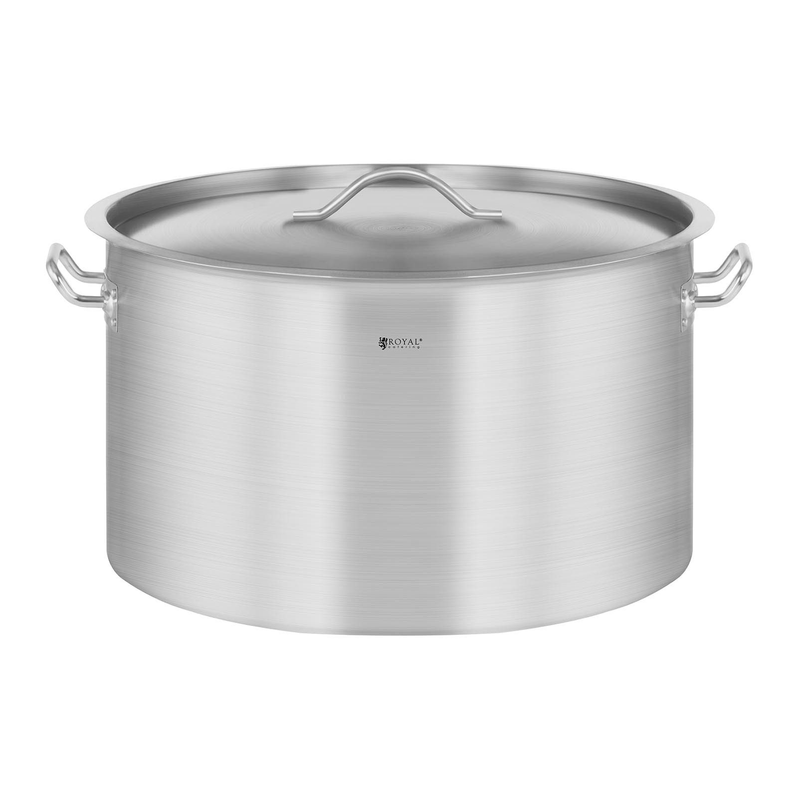 Royal Catering Kochtopf 44 L Suppentopf Ø 45 x 28 cm Induktion Topf + Deckel Eintopf Gastro, Edelstahl, verschiedene Größen
