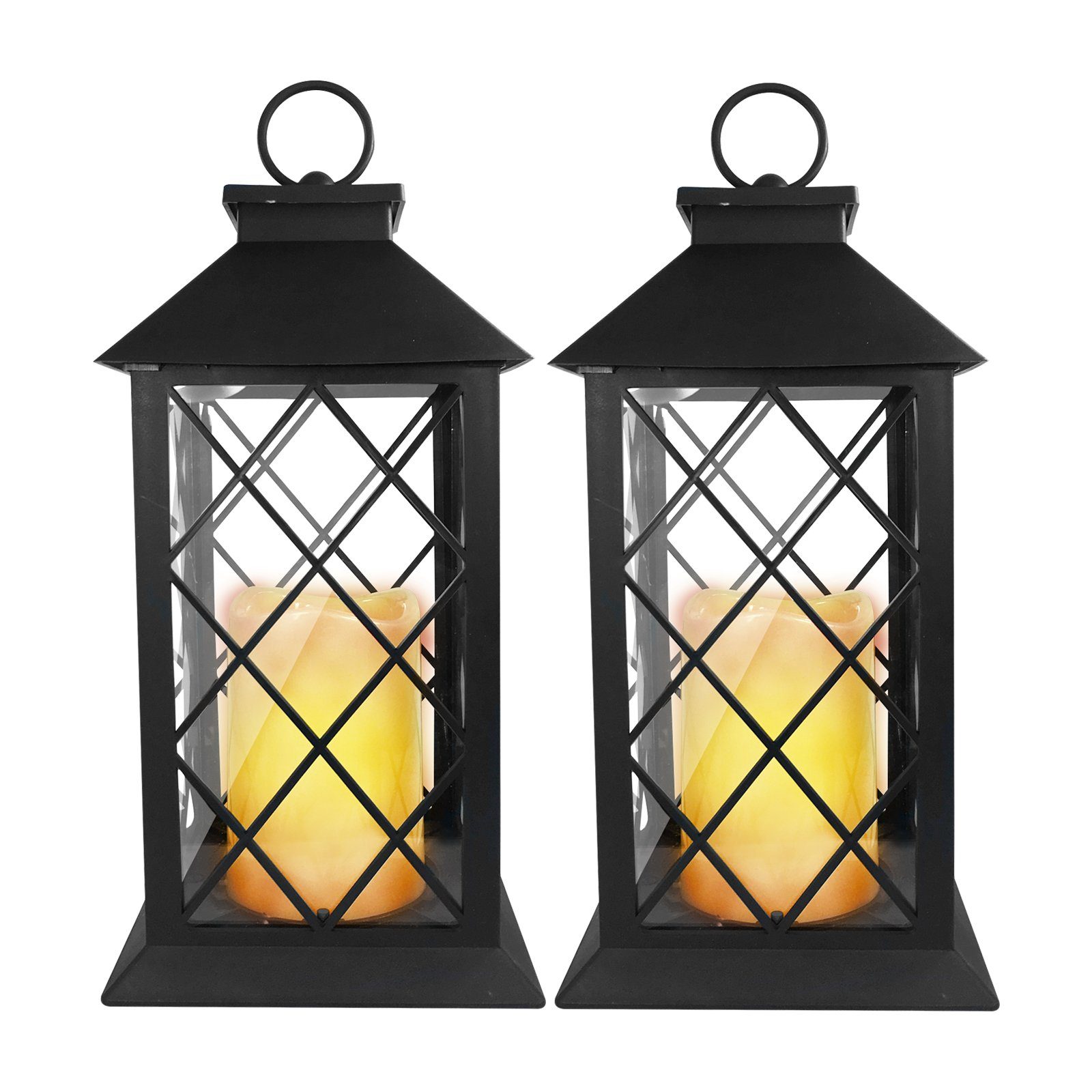 EAXUS LED Laterne Sturmlaterne mit warmweißer LED-Kerze, realistischer Flac günstig online kaufen