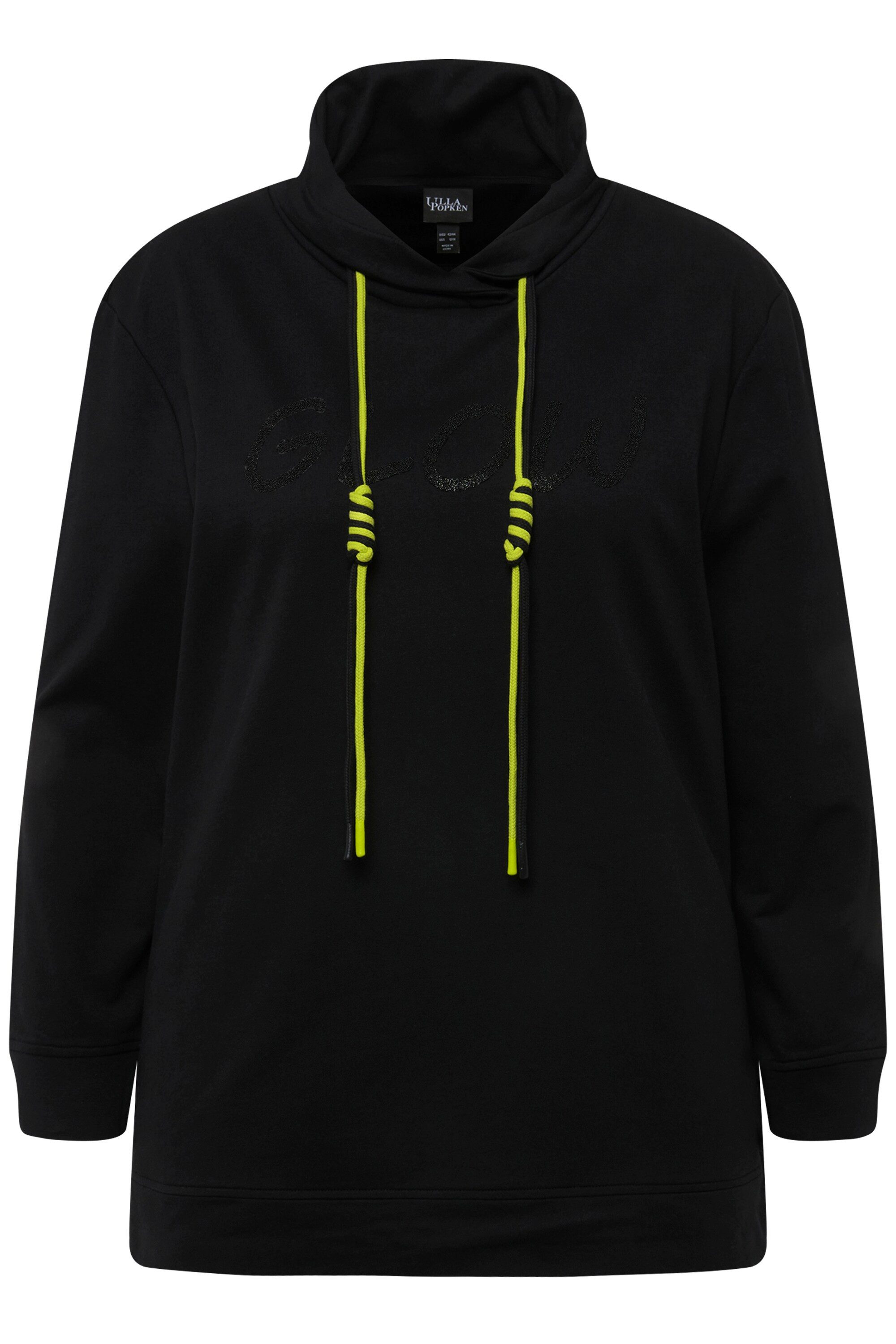 Ulla Popken Sweatshirt Sweatshirt Schriftmotiv Stehkragen günstig online kaufen