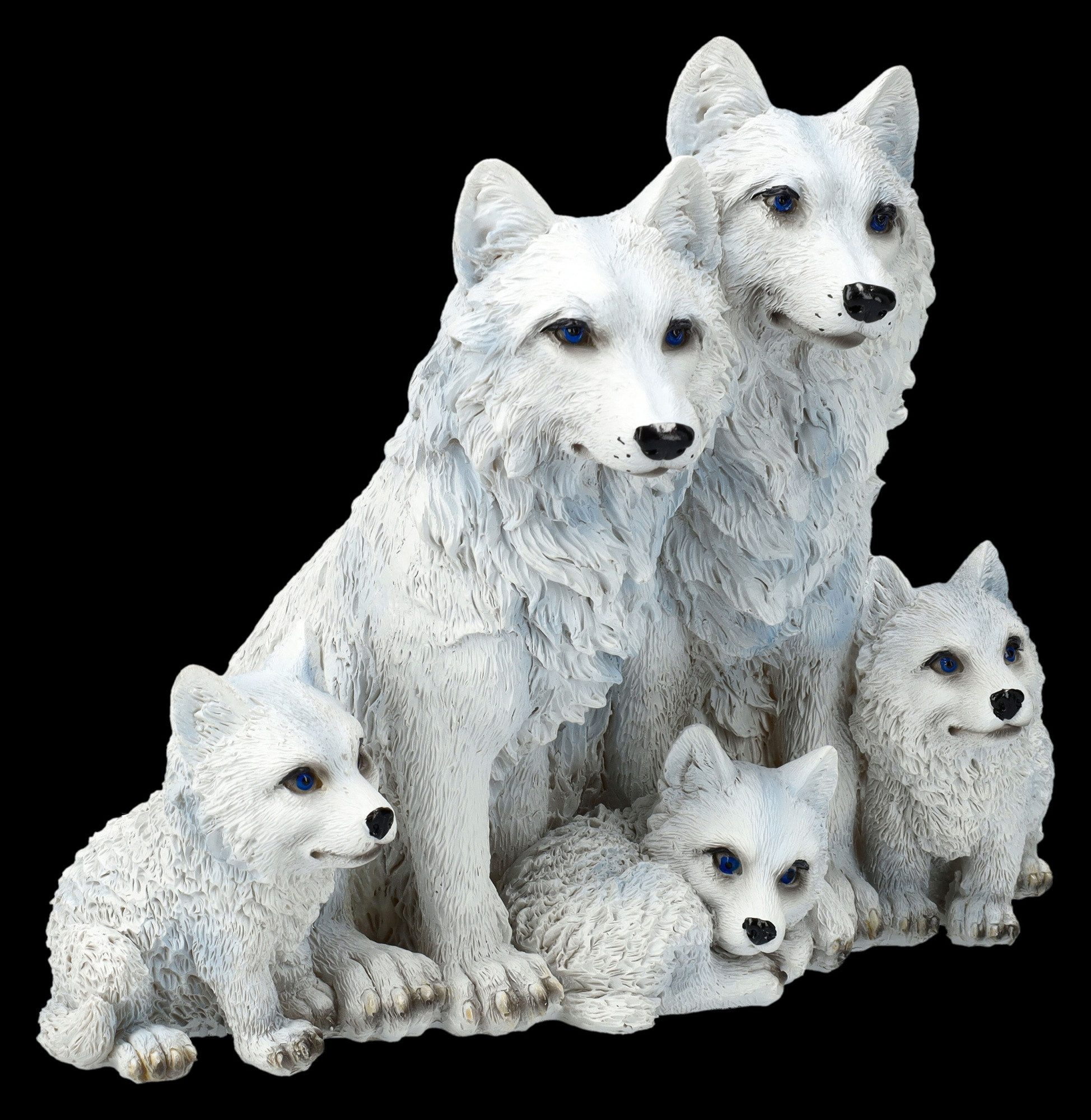 Figuren Shop GmbH Tierfigur Wolf Figur Familie weiß - Protected Pups - Tier günstig online kaufen