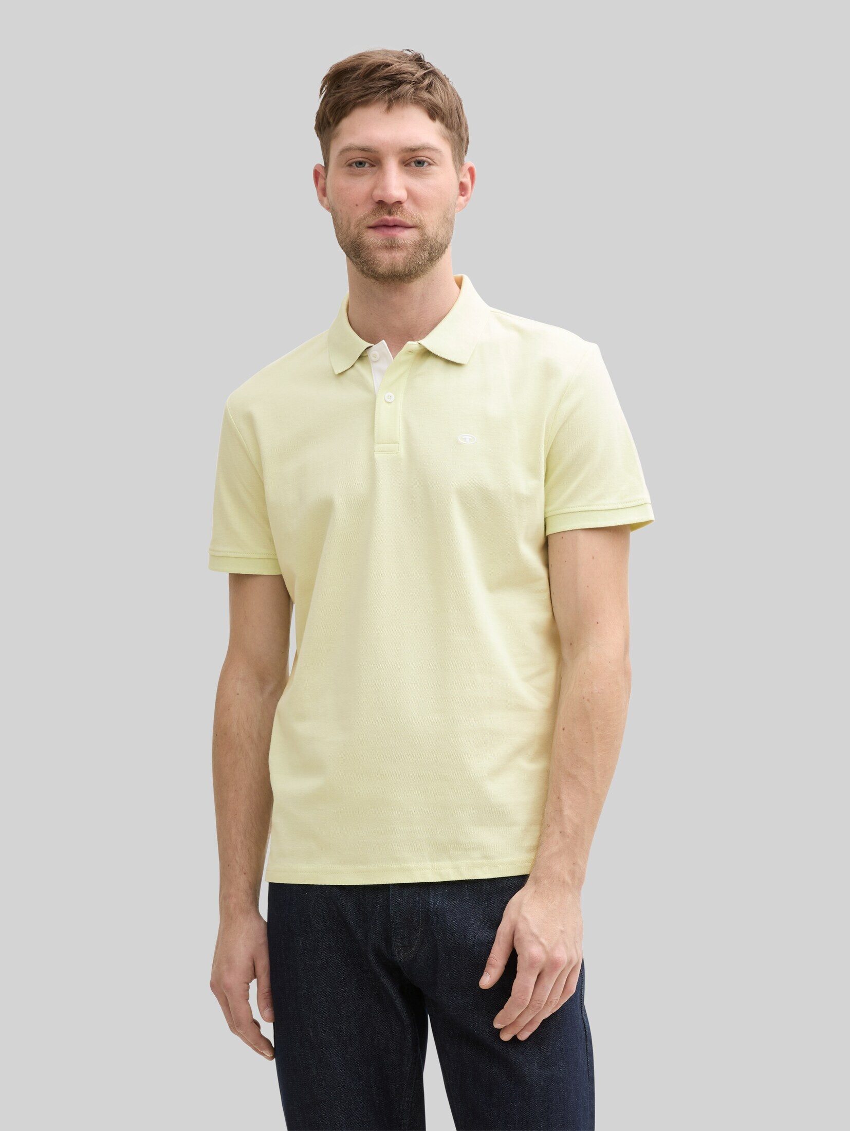 TOM TAILOR Poloshirt Poloshirts (im Einserpack) Piqué Poloshirt mit Logo-Stickerei