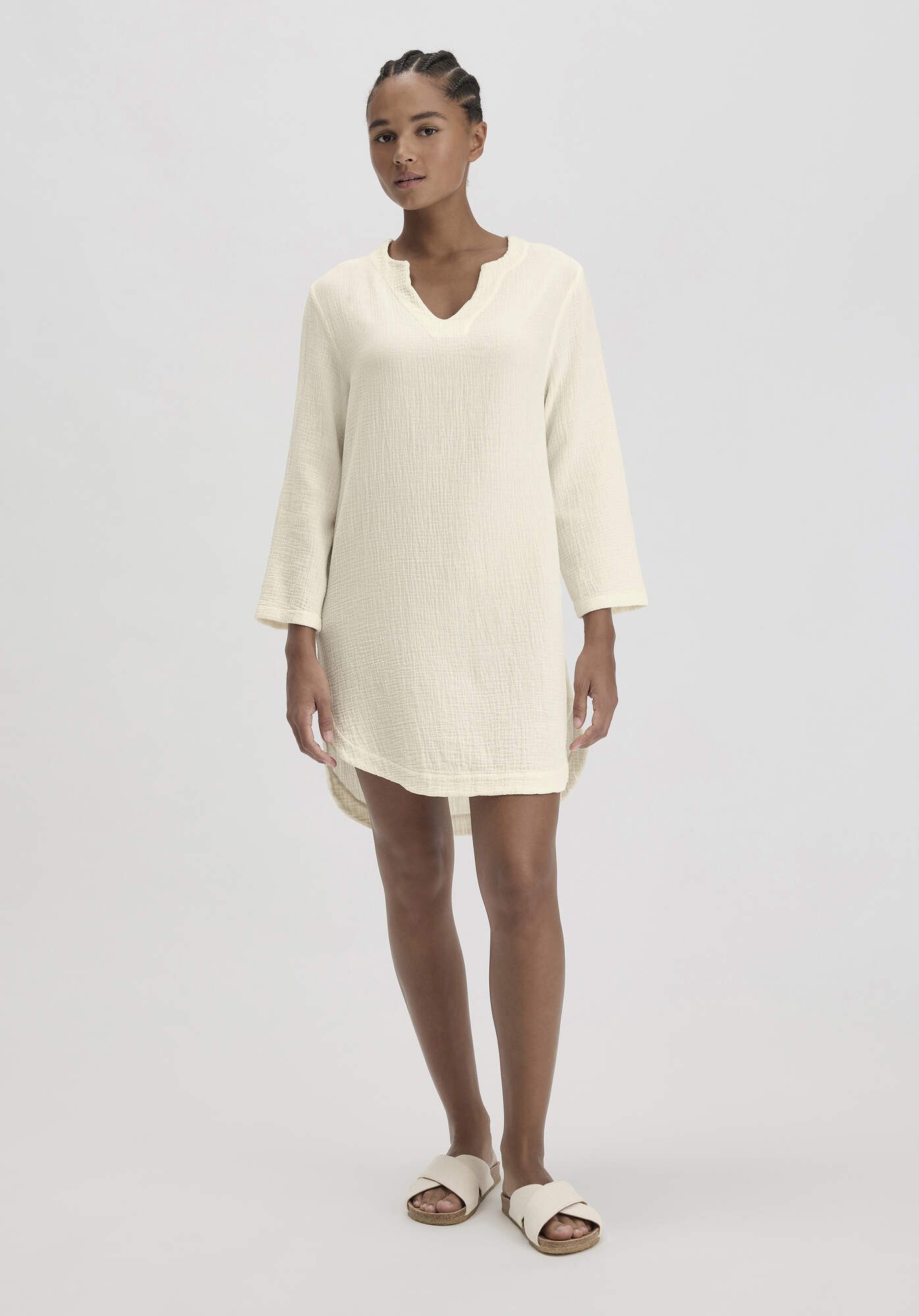 Hessnatur Nachthemd Musselin Relaxed aus reiner Bio-Baumwolle (1-tlg) günstig online kaufen