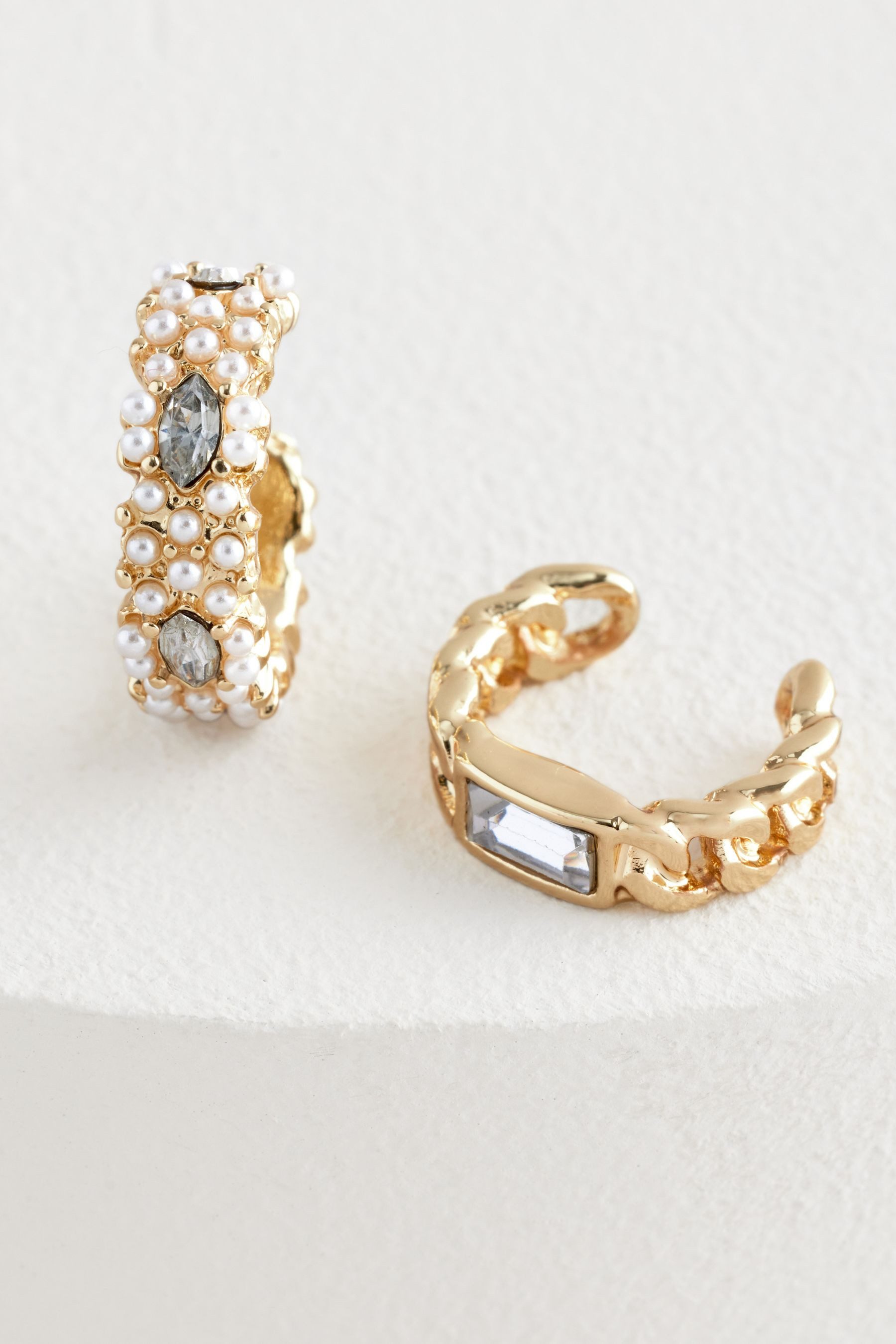 Next Creolen-Set Pack mit Glitzer-Creole...