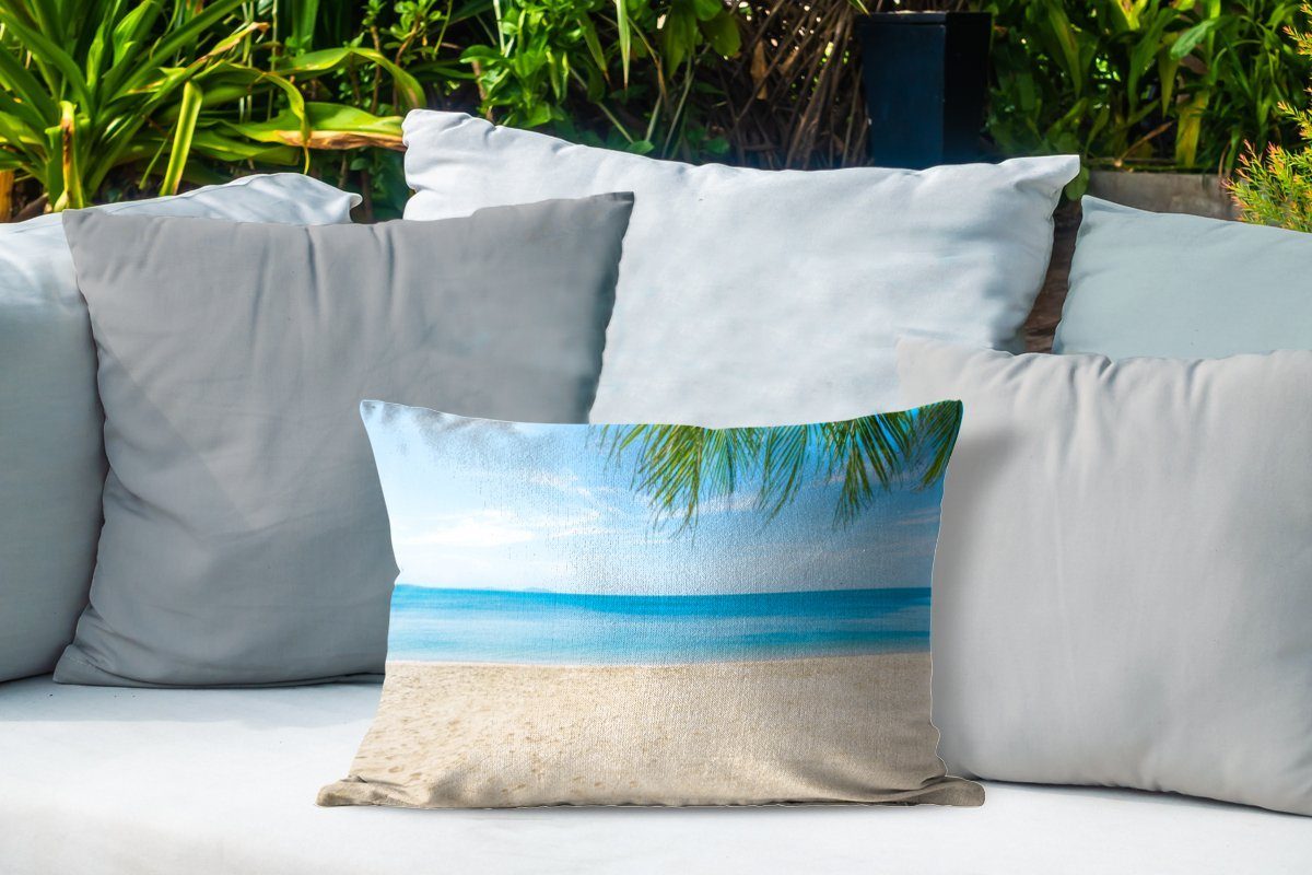 Tropisch Palme, Strand Dekokissen - Polyester, Outdoor-Dekorationskissen, Kissenhülle Dekokissenbezug, - MuchoWow