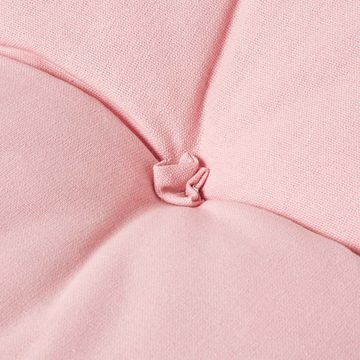 Homescapes Sitzkissen Rückenkissen rosa – Rückenstützkissen 68 x 58 cm mit Baumwollbezug