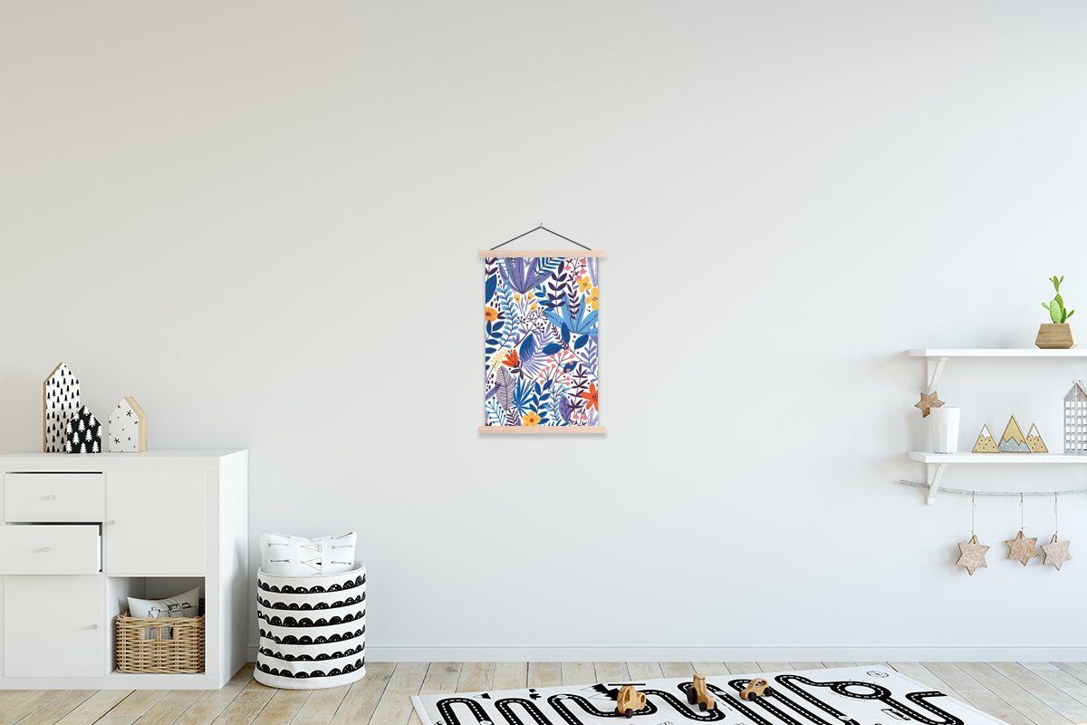 MuchoWow Poster Sommerzeit - Natur - Muster, (1 St), Posterleiste, Textilposter für Wohnzimmer, Bilderleiste, Magnetisch