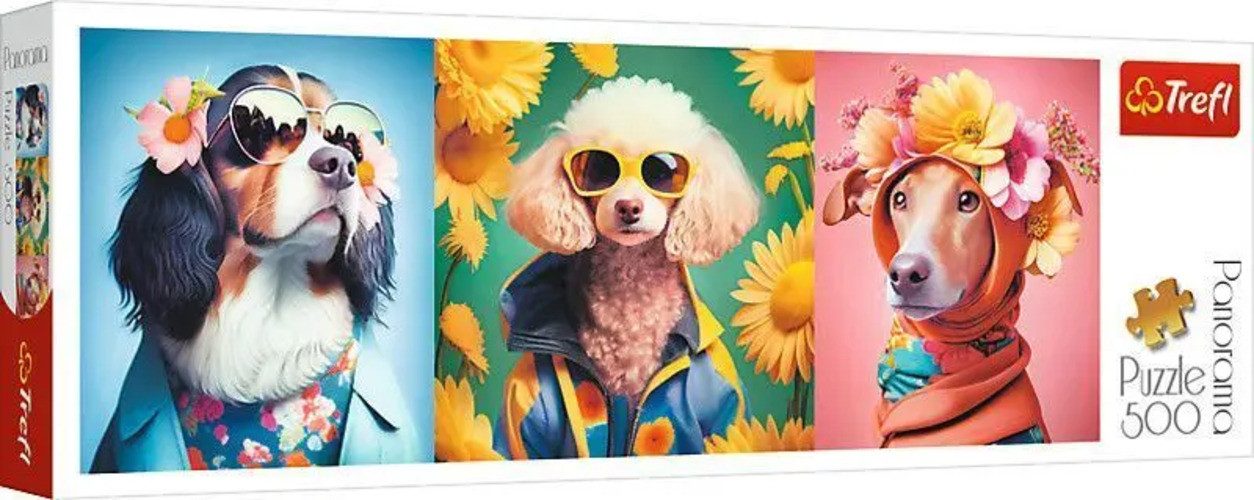 Trefl Puzzle Puzzle 500 Panorama Hunde günstig online kaufen