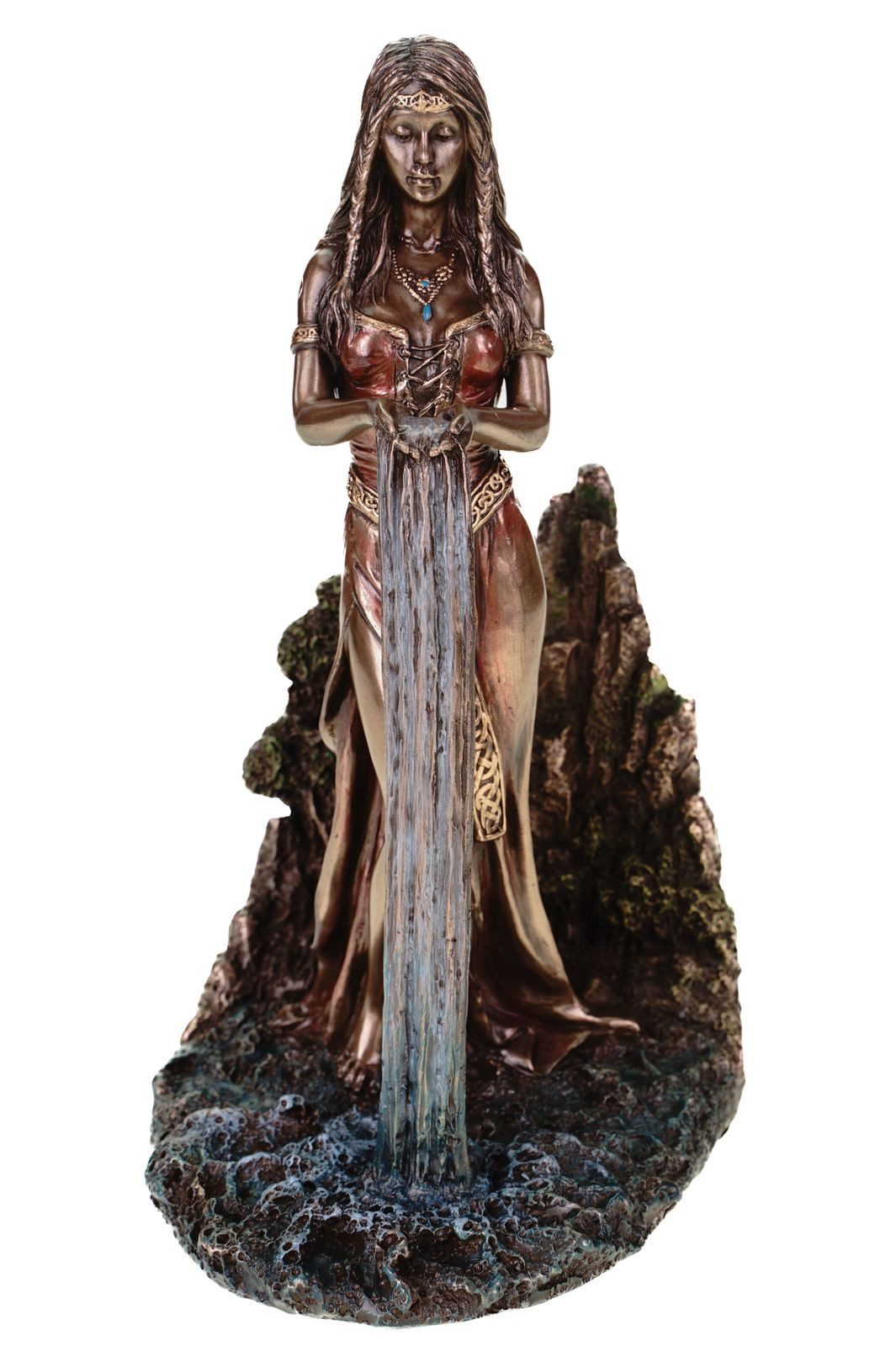 Vogler Dekofigur Dekofigur Danu keltische Erdmutter Kunststein bronziert by Veronese