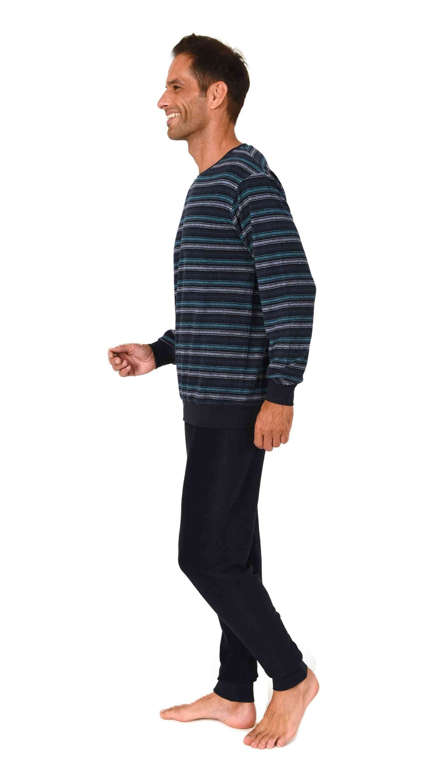 Normann Pyjama Normann Herren Frottee Schlafanzug Streifenoptik - auch in Ü günstig online kaufen