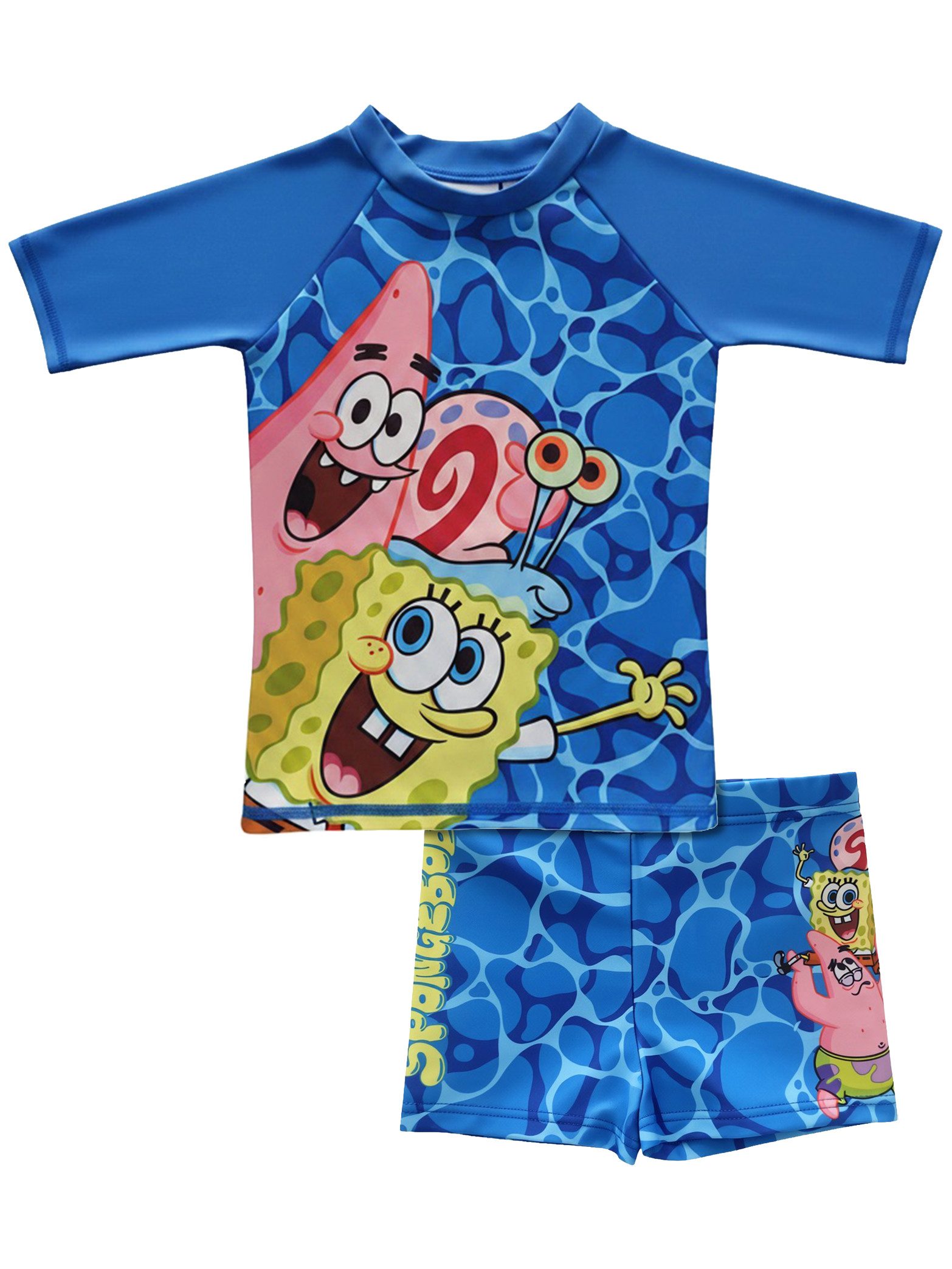 Badeanzug Spongebob Schwammkopf Schwimmset UV-Schutz 30 Badeanzug Zweiteiler