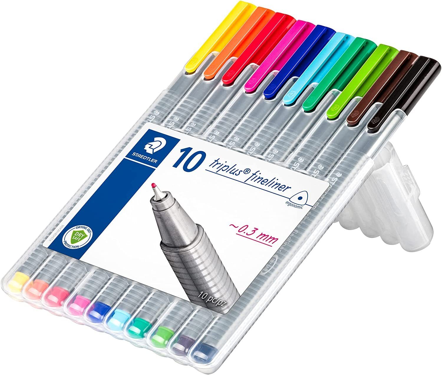 Fineliner STAEDTLER Fineliner triplus BRILLIANT COLOURS, 10er Etui