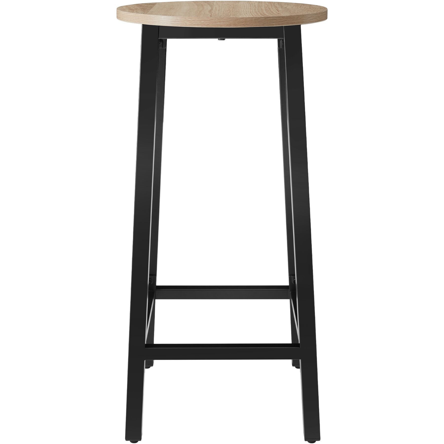 tectake Barhocker Barstühle mit Fußstützen aus Holz und Stahl, Sitzhöhe 66 cm (Bistrohocker Corby, in Industrial Holz hell, Eiche Sonoma), mit höhenverstellbaren Kunststofffüßen