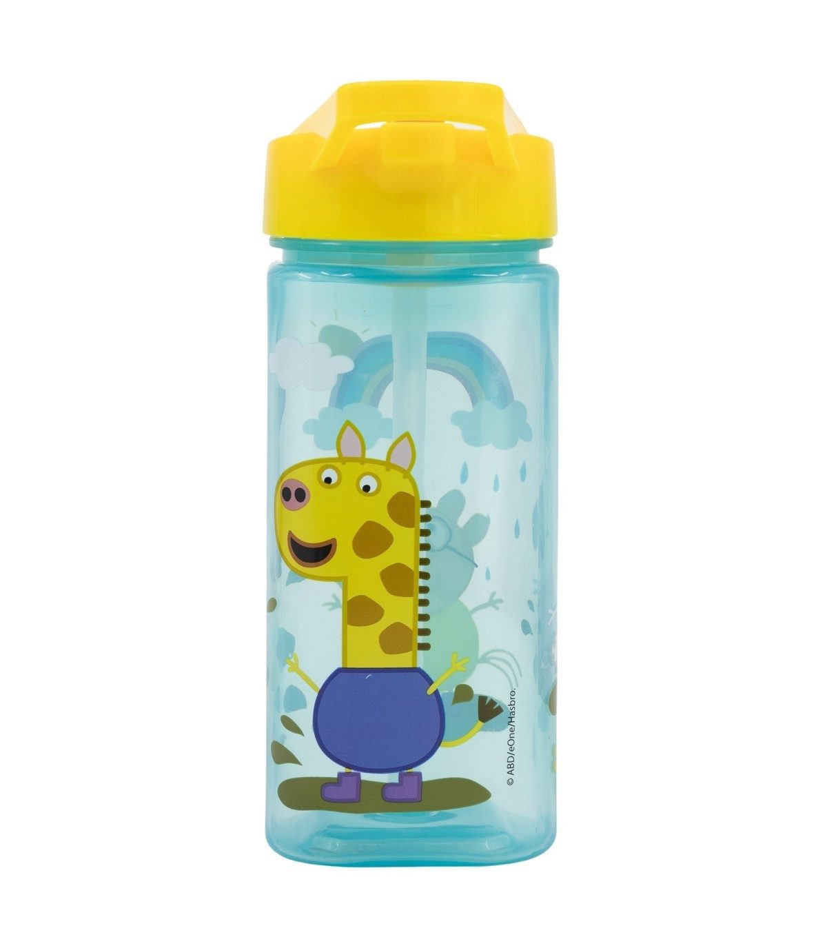 Peppa Pig Trinkflasche Wasserflasche 510 ml eckige Trinkflasche für Schule Freizeit