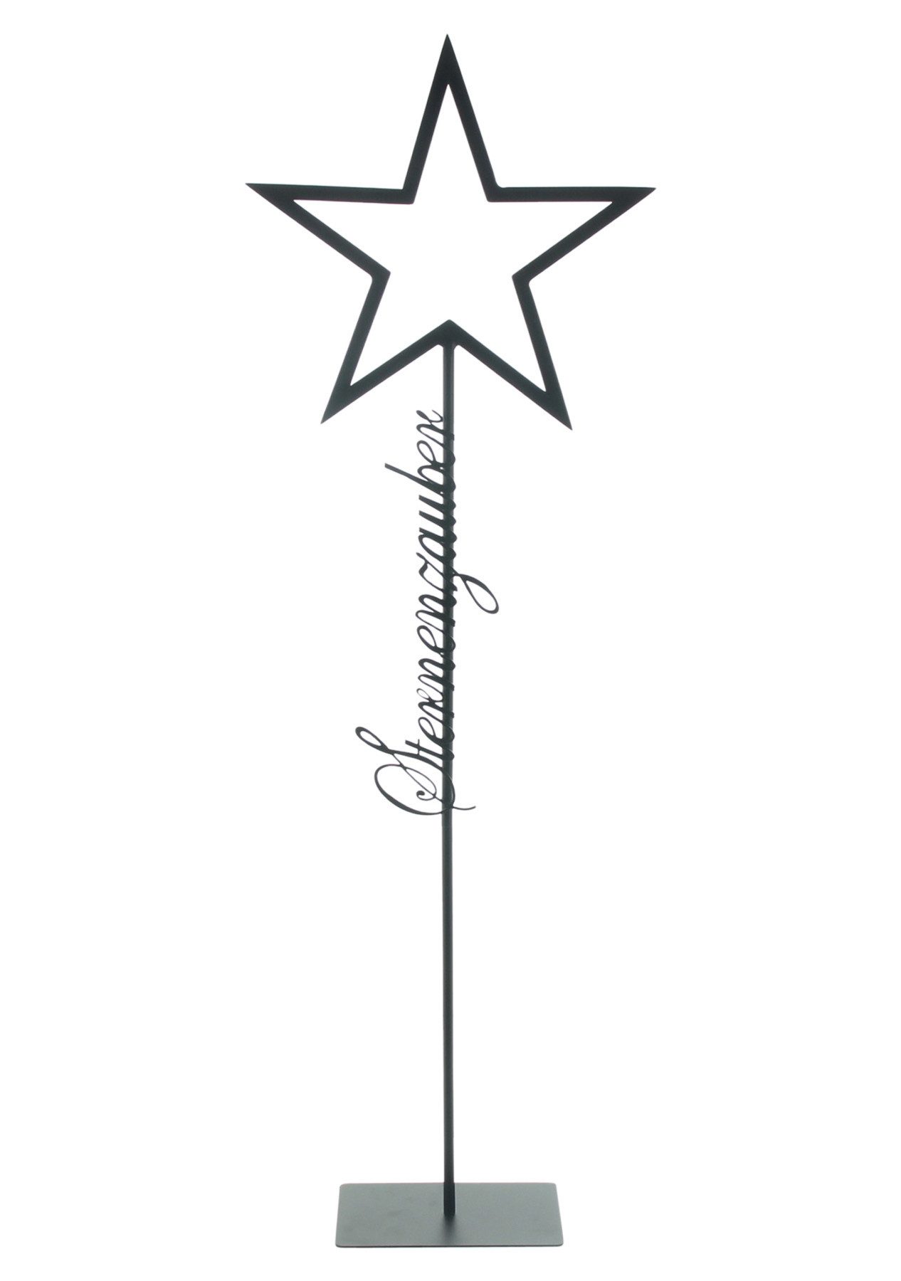 Dekoleidenschaft Dekosäule "Sternenzauber" Metall 79 cm hoch, Metalldeko Aufsteller, Winterdeko, Weihnachtsdeko Stern