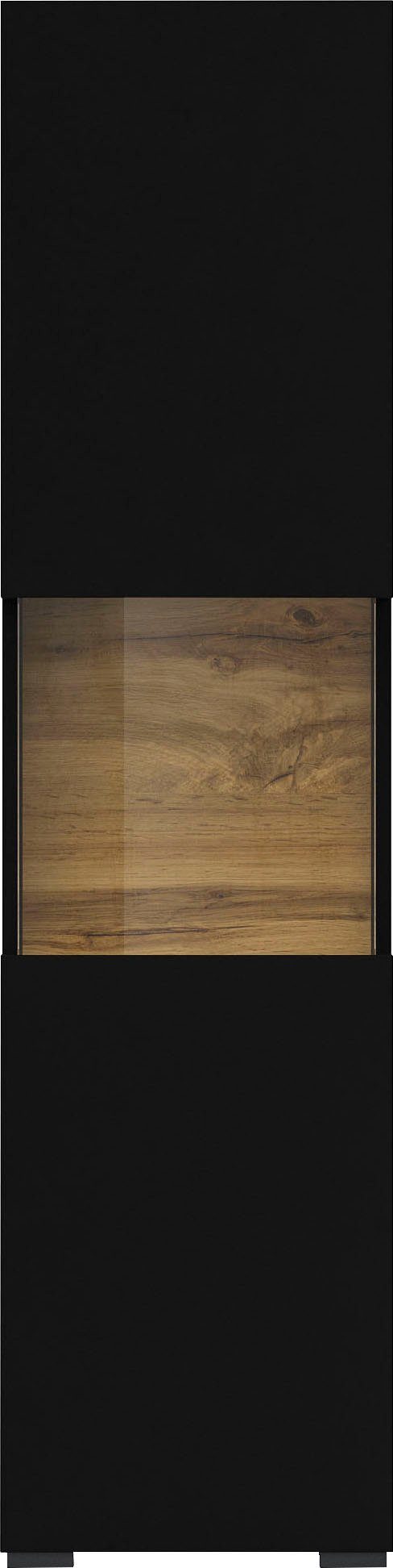 Home affaire Vitrine Ava, Breite 36 cm, hängend und stehend montierbar moderne grifflose Vitrine, Hochschrank mit Eckverglasung