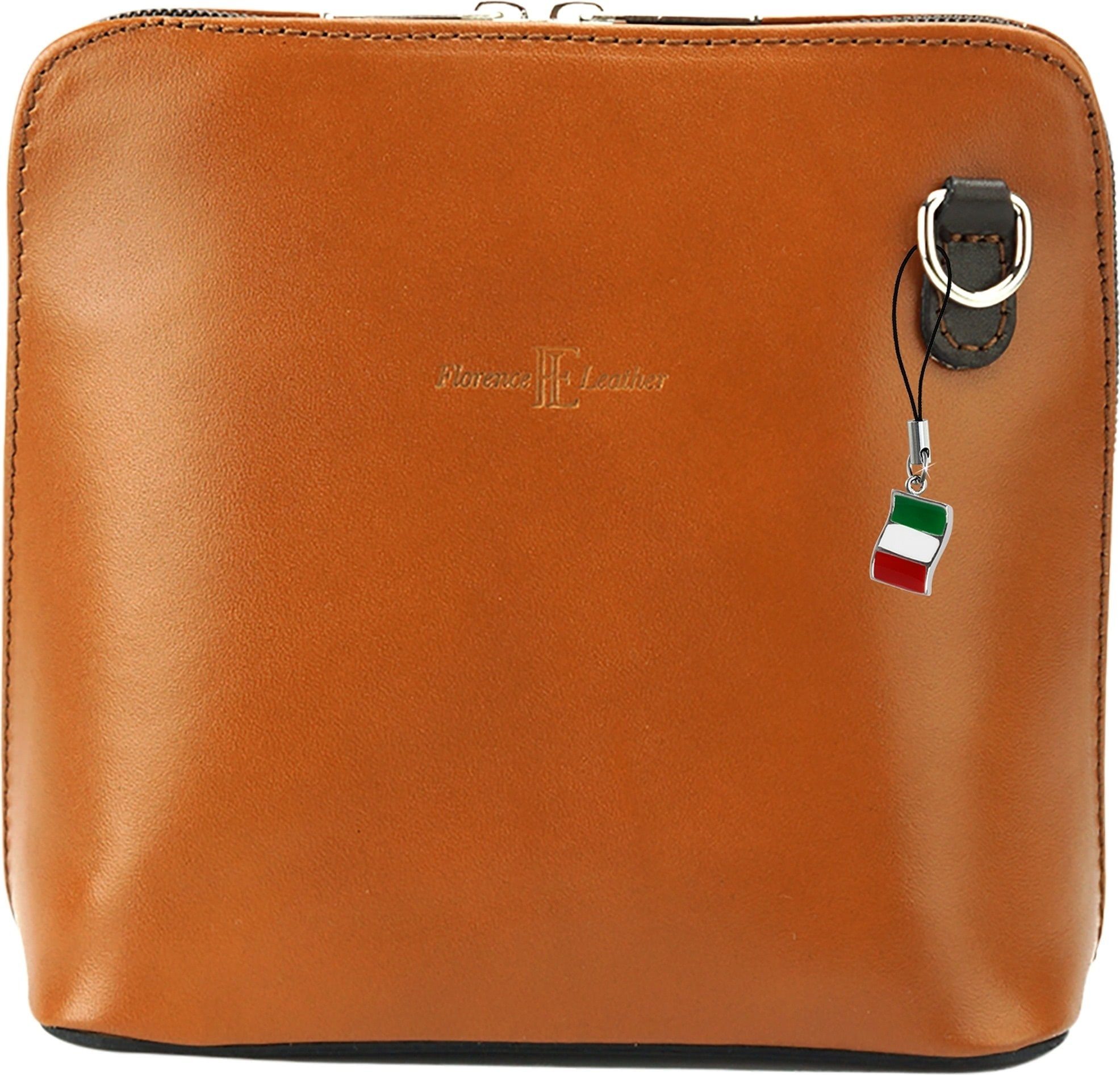 Schultertasche Florence Mini Damen Umhängetasche cognac