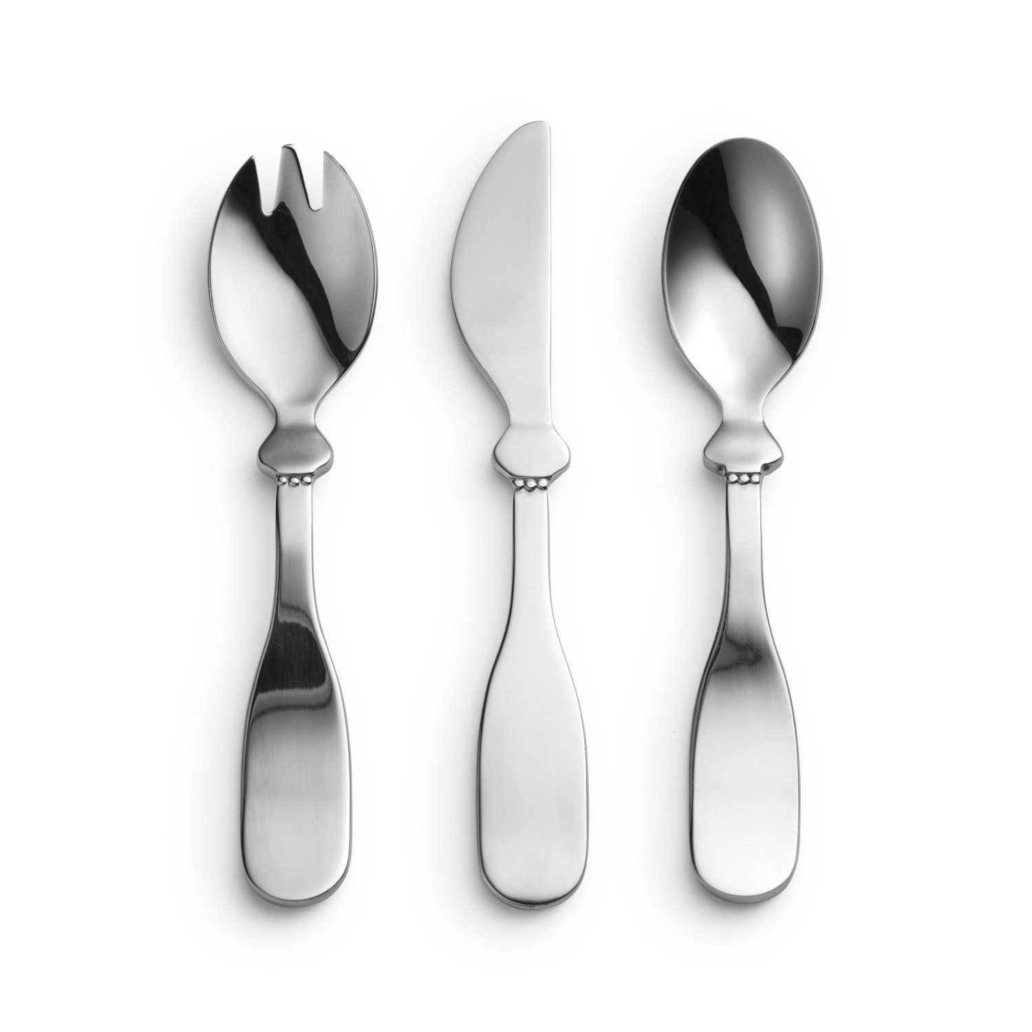Elodie Kinderbesteck Besteck Set für Kinder Silber (3-tlg), 1 Personen