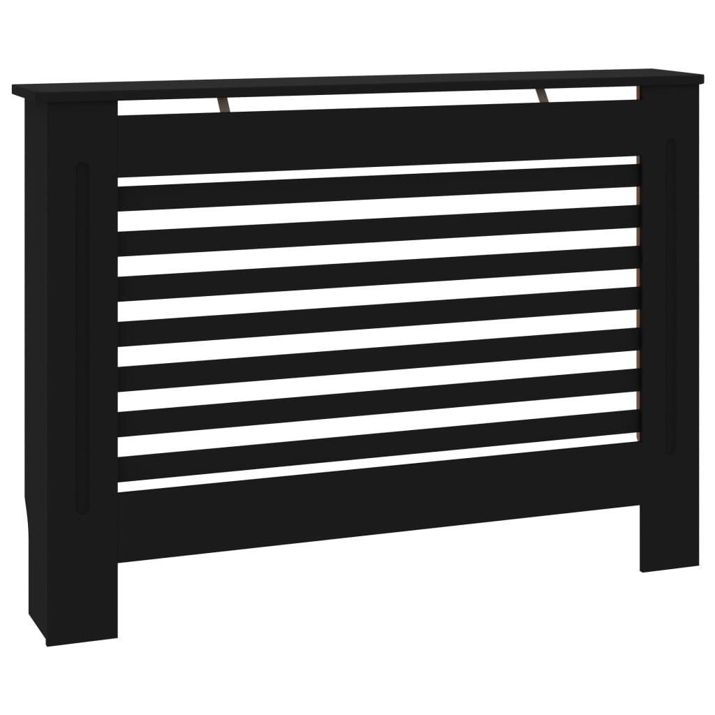 vidaXL Heizkörper Heizkörperverkleidung Schwarz 112x19x81,5 cm MDF