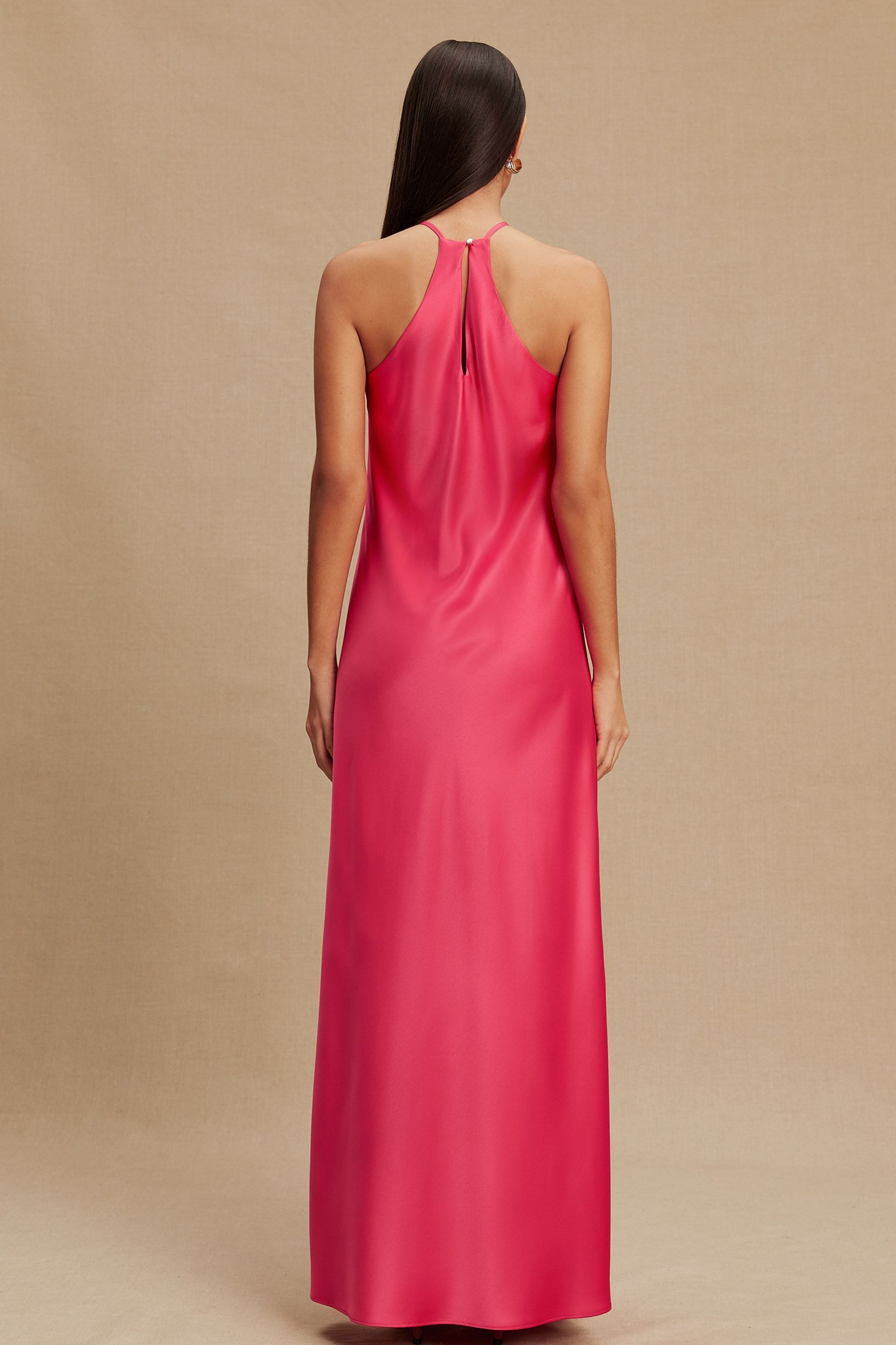 Next Satinkleid Brautjungfern-Maxikleid aus Satin mit Neckholder (1-tlg)