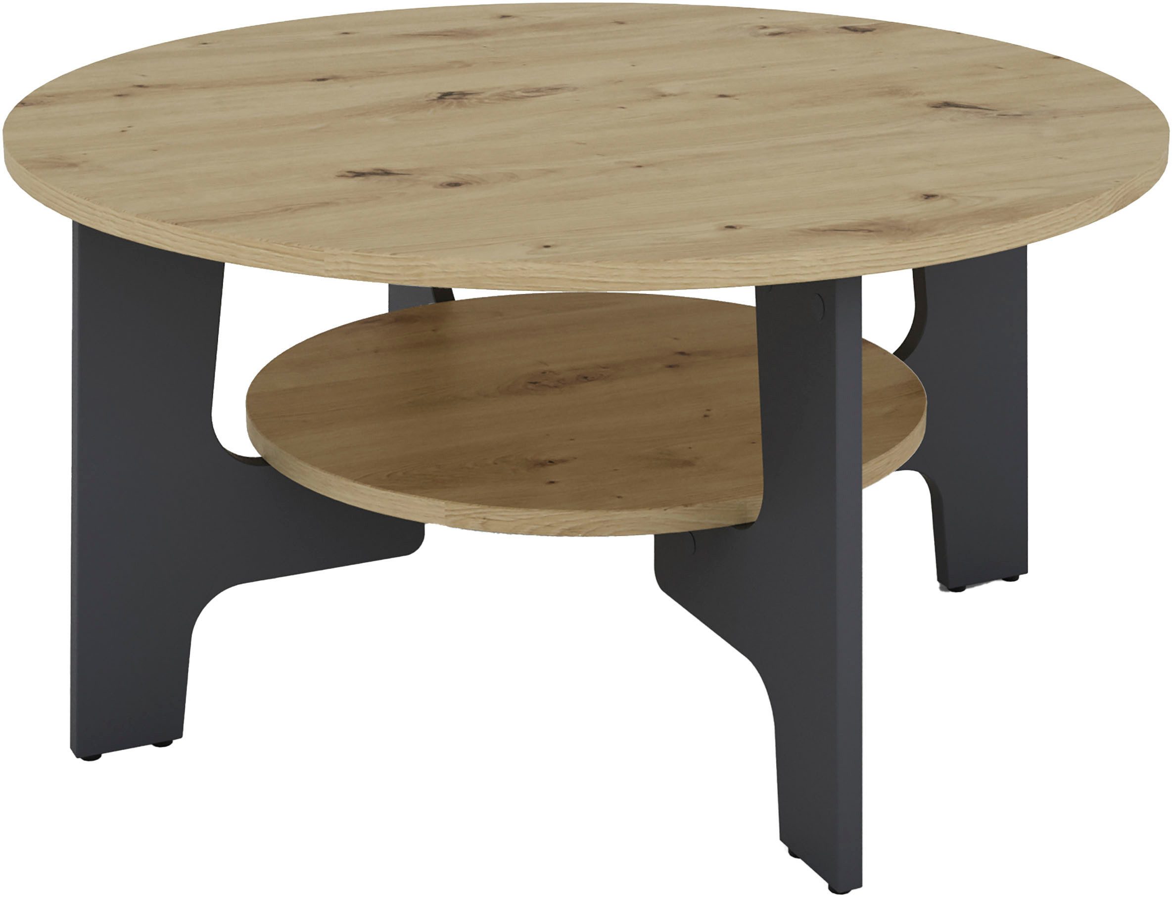 byLIVING Couchtisch JONNY, Artisan Eiche, Old Wood oder weiß, Ablageboden