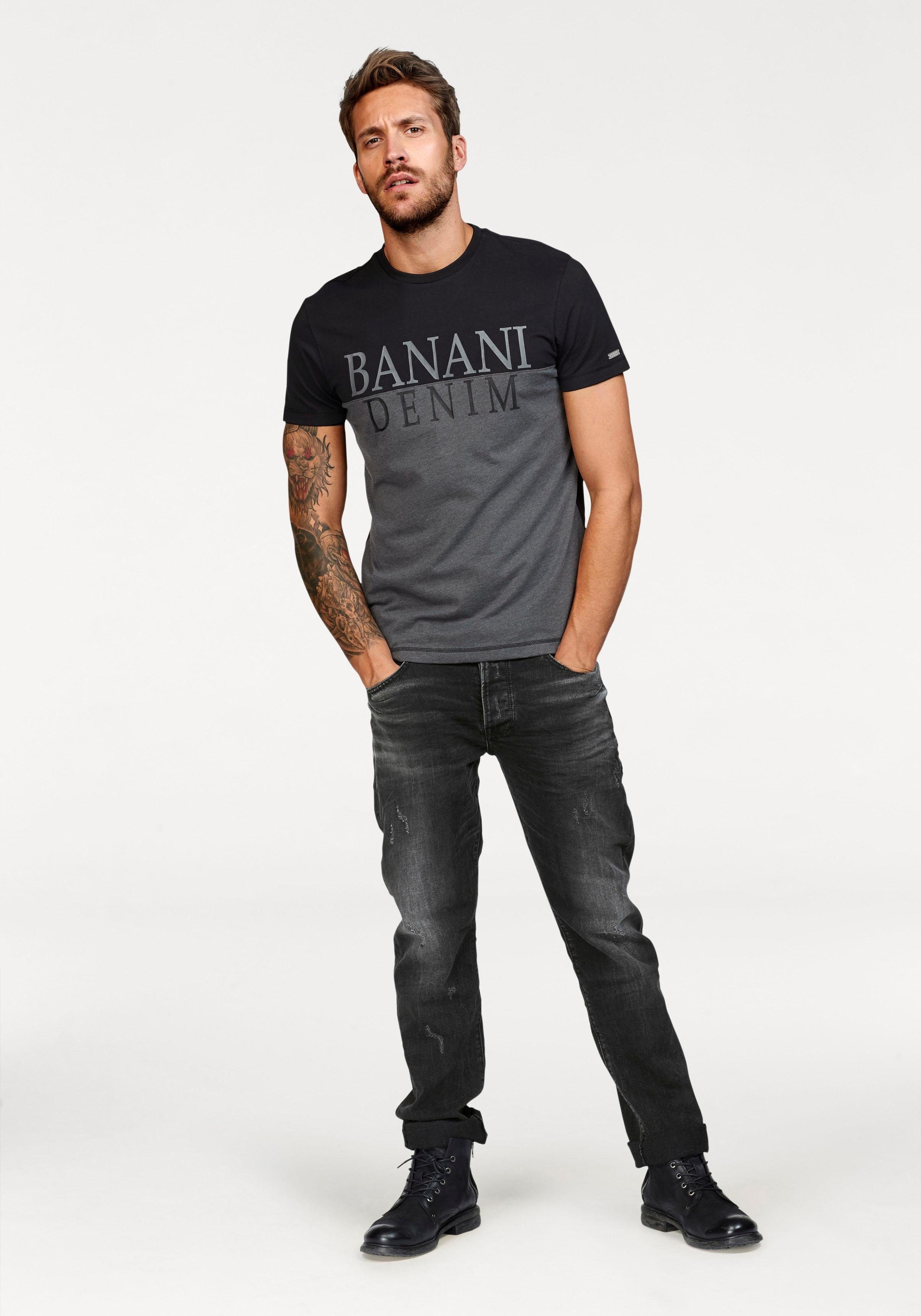 Bruno Banani T-Shirt kurzärmelig, schmal geschnitten, Casual-Stil, aus Baumwolle