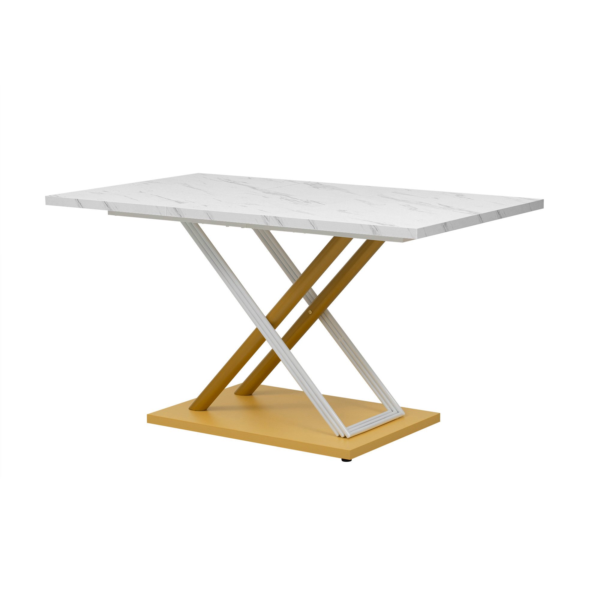 MODFU Stuhl Loungesessel,Samt-Esszimmerstuhl,Esstisch (Esstisch 140x80 cm günstig online kaufen