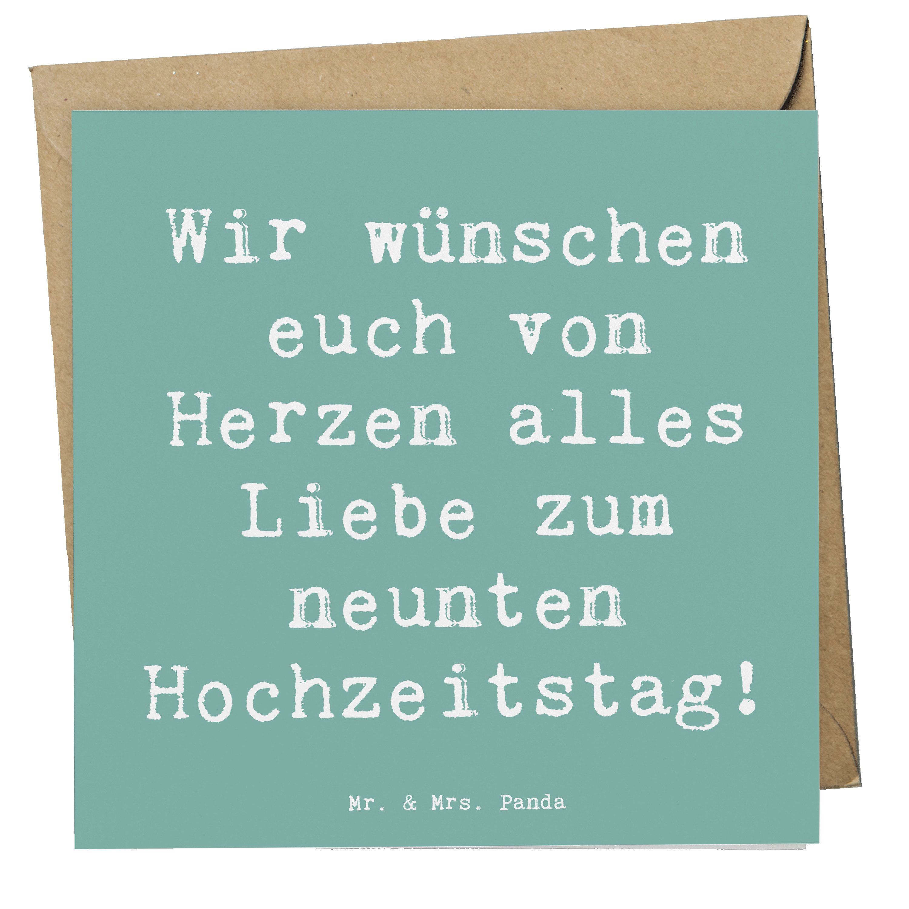 Grußkarte 9. Hochzeitstag Keramikhochzeit - Meeresbrise - Geschenk, gemeinsame