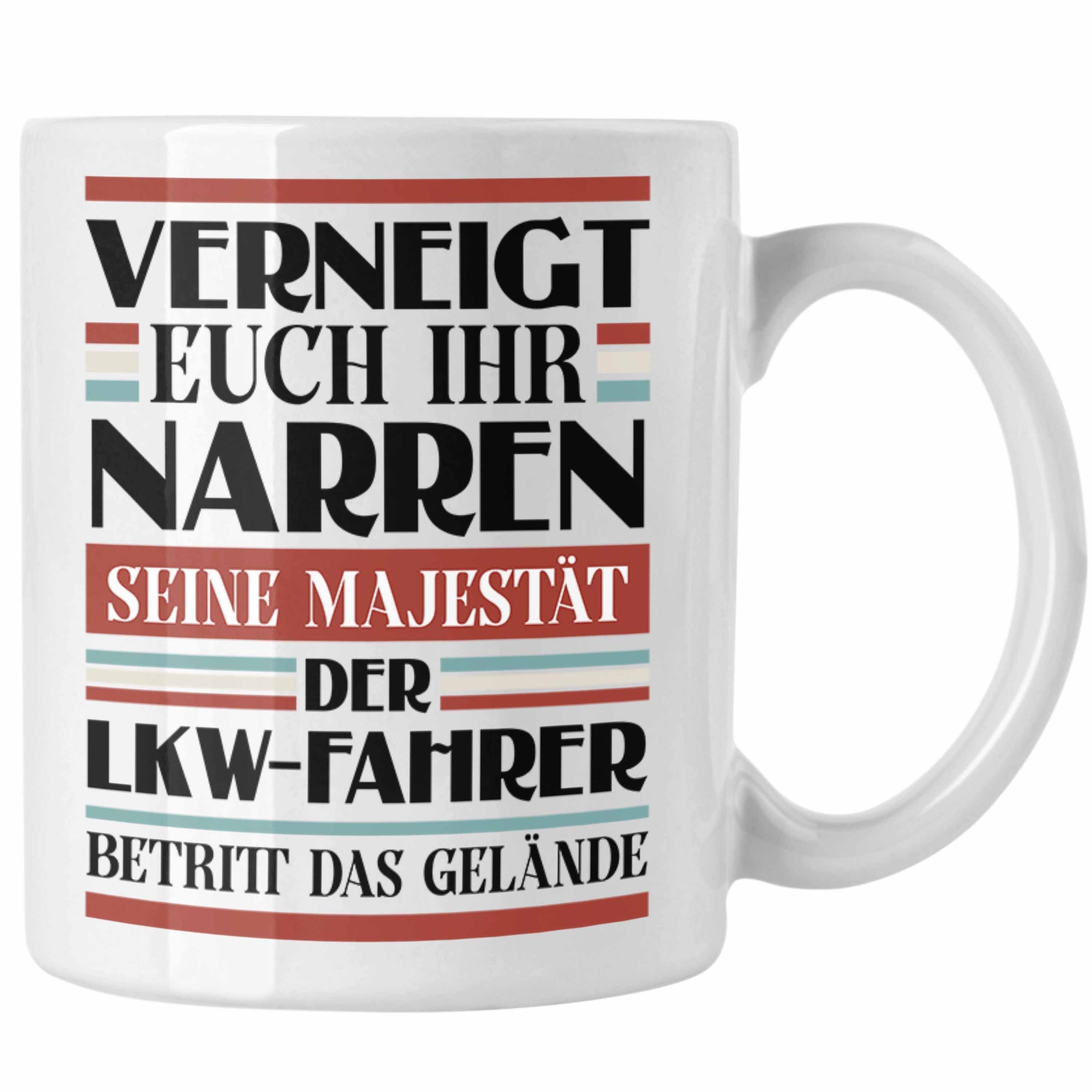 Trendation Tasse Trendation - LKW Fahrer Geschenk Tasse Geschenke Zubehör Lustig Mann Lkwfahrer Geschenkidee Tassen mit Spruch Weiss