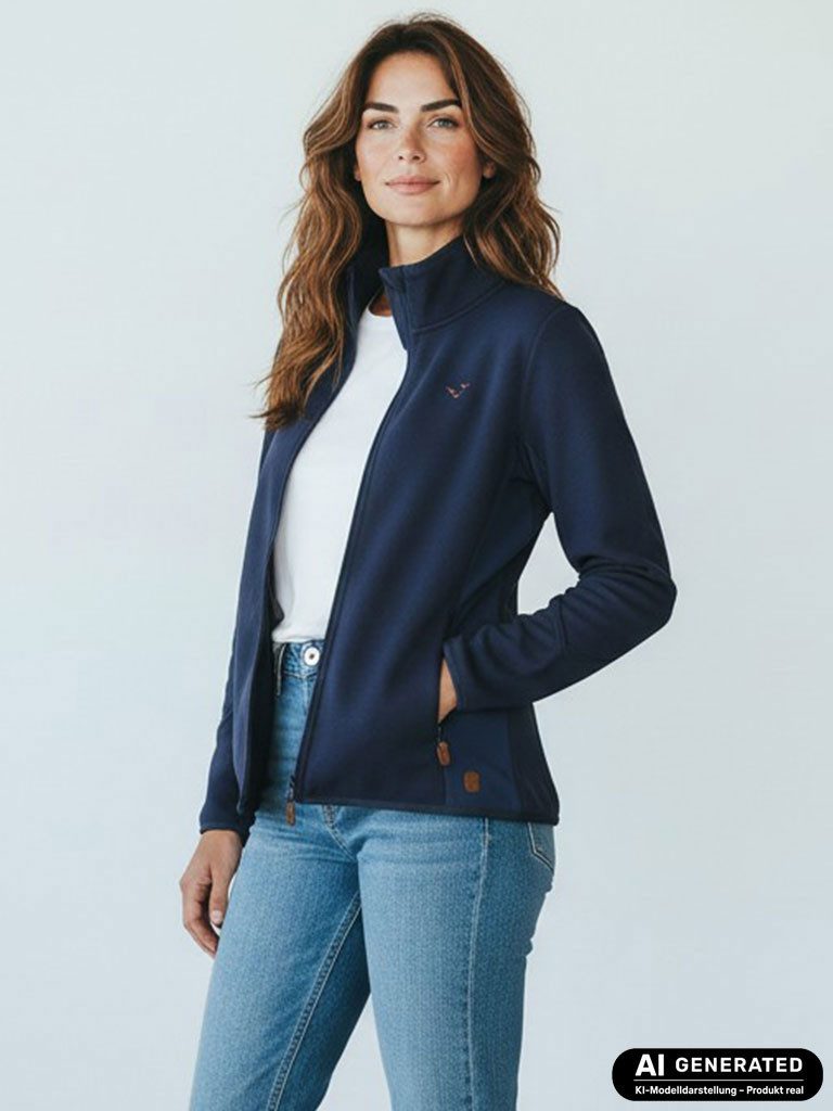 modAS Softshelljacke 40514 Damen Hybridjacke mit Stehkragen - Jacke mit maritimen Details