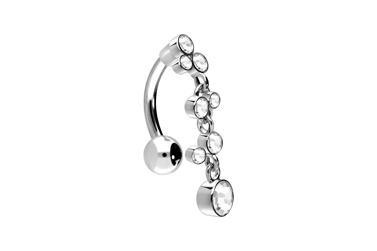 PIERCINGLINE Bauchnabelpiercing Titan Bananabell mit 925er Silber Design KR günstig online kaufen