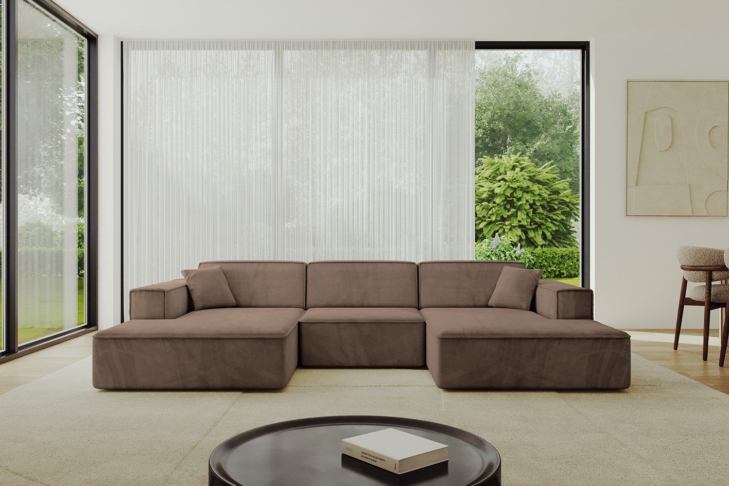 ALTDECOR Wohnlandschaft IREA-U1-v4, Sofa Praktische Bequeme Funktionsecke Couch U-Form Eckcouch, Corner Sofa U-Form Vielseitige Sofa Wohnlandschaft Wohnzimmer