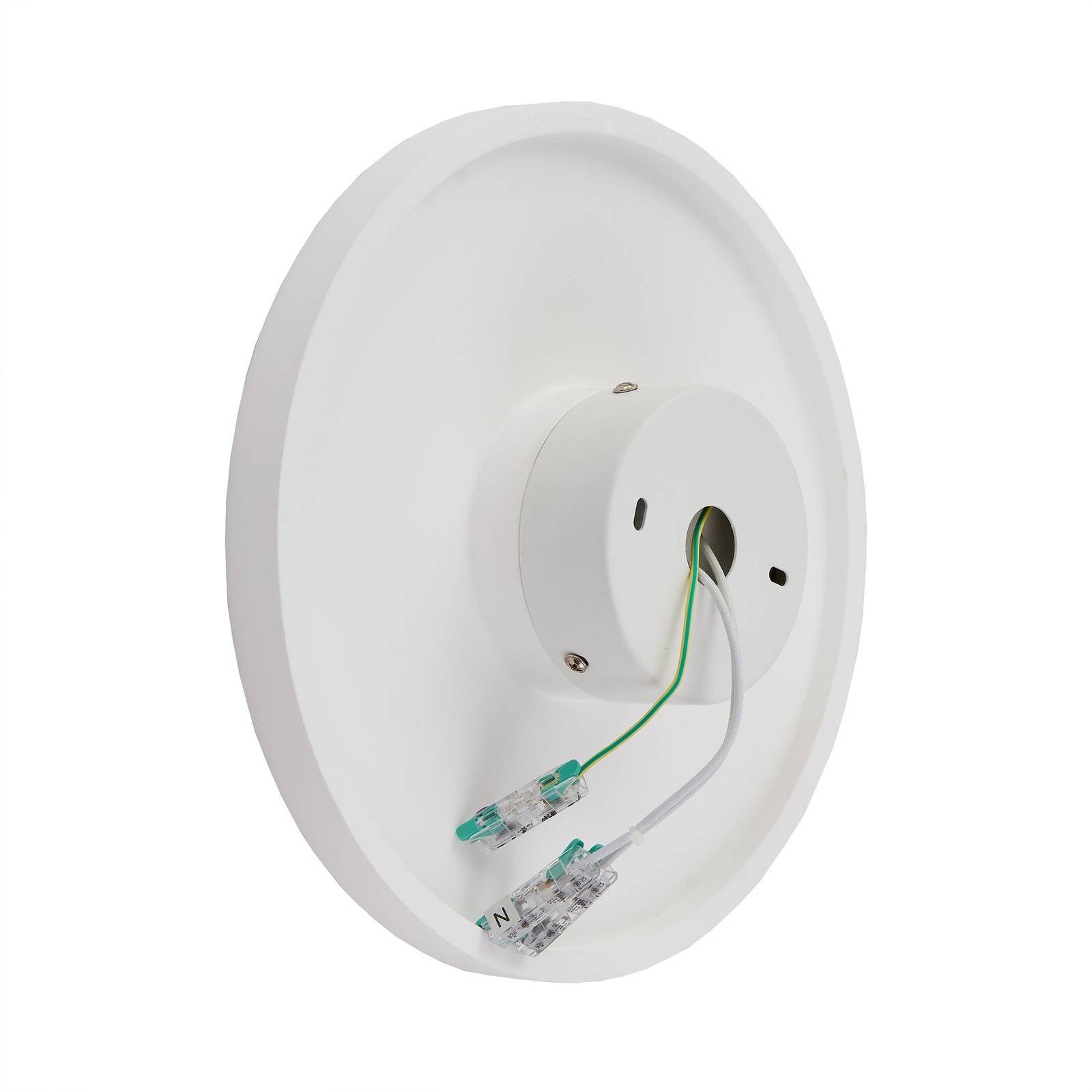 Lindby Wandleuchte Nielson, Gips Weiß IP20, 1 x 15 W LED