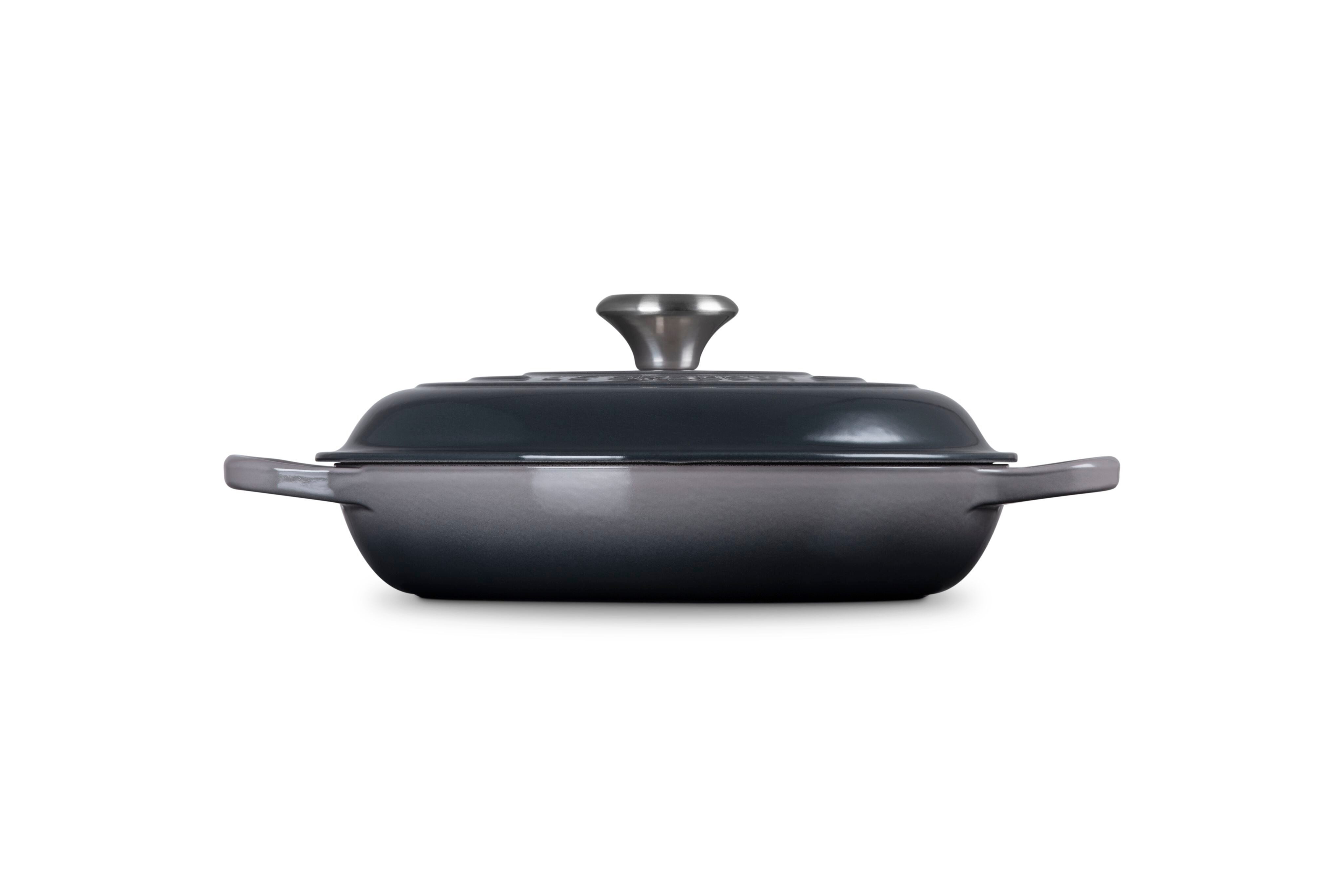 LE CREUSET Bratentopf Gourmet-Profitopf, Gusseisen, Ø 26 cm, 4,2 l, 4,21 kg, Flint, 21180264442430